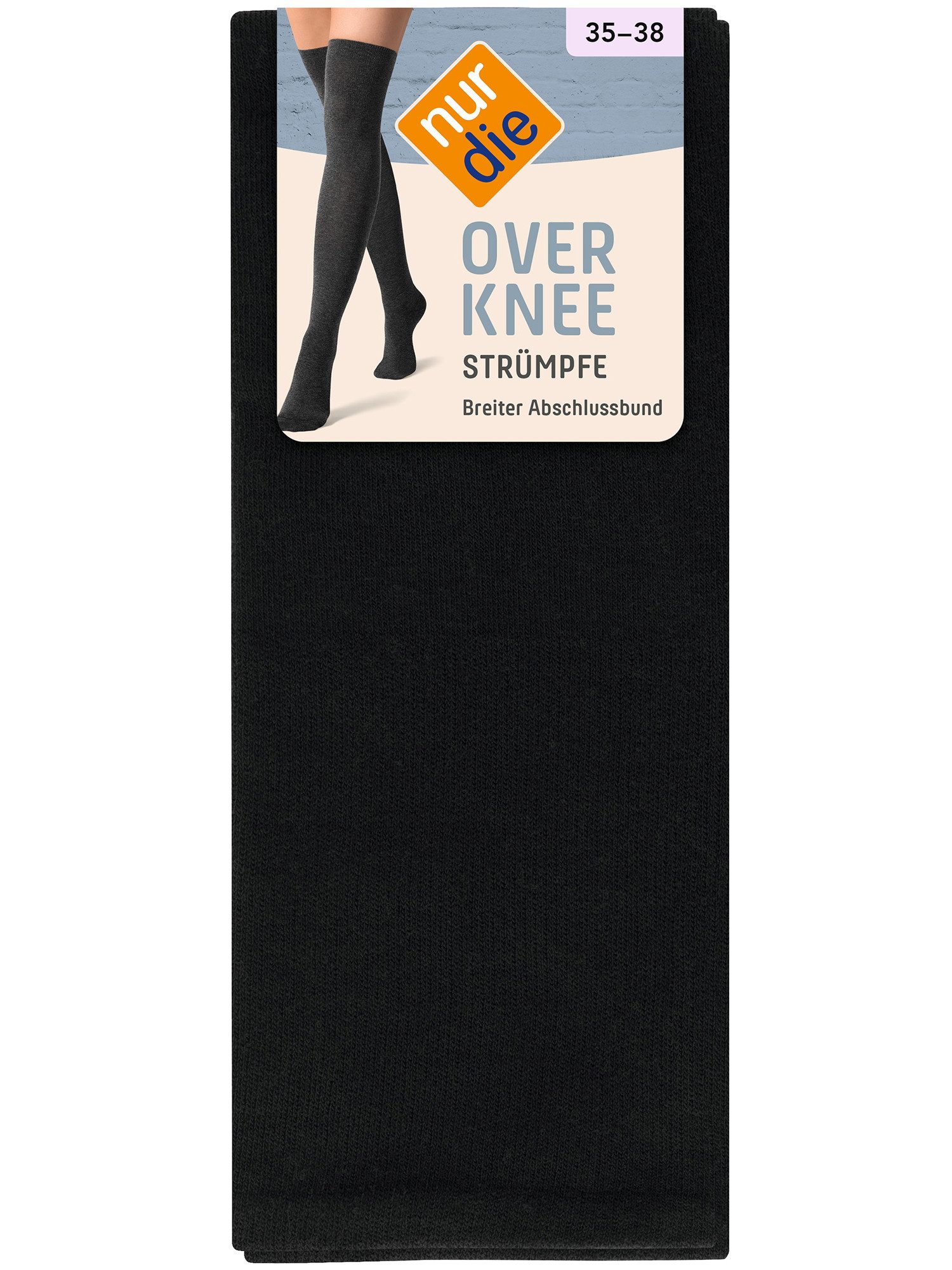 Normani 3 Paar Baumwoll Overknees - Basics In Uni-Farben Für Teenager Und Damen