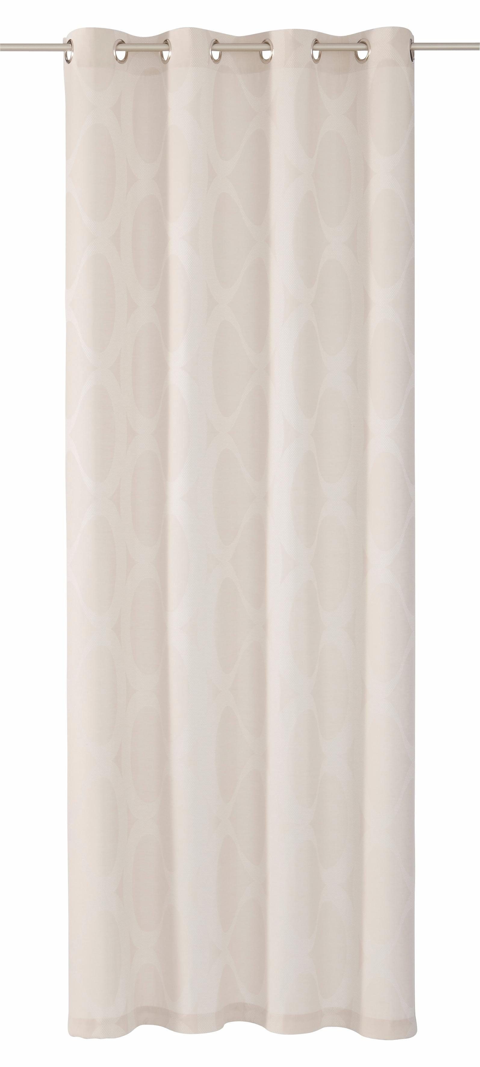 Vorhang Lahstedt, Wirth, Ösen (1 creme Jacquard blickdicht, St)