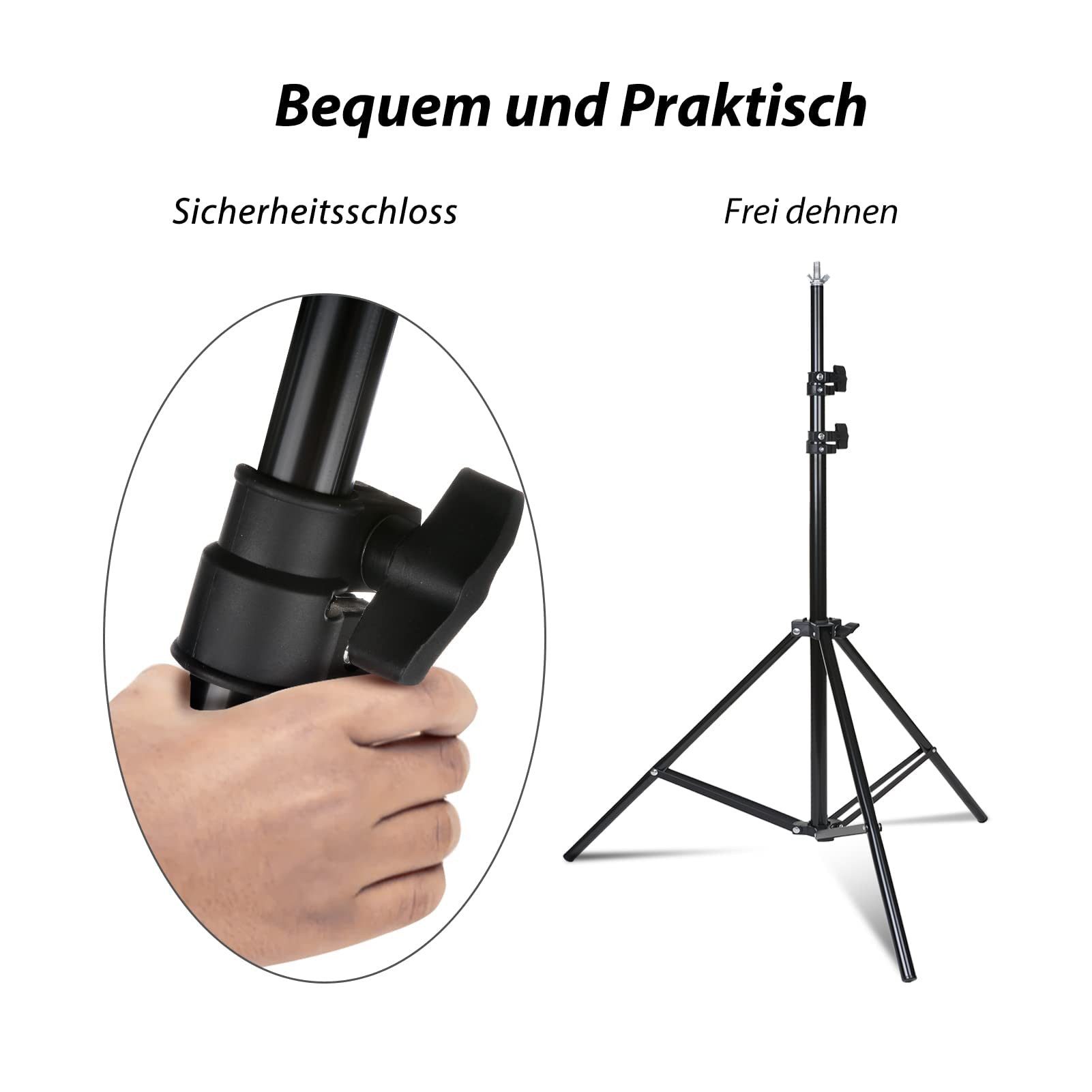 Youyijia Kamerahalterung Hintergrund Ständer 2 x 3m Verstellbarer Hintergrund Stützsystem – Bild 3 von 5