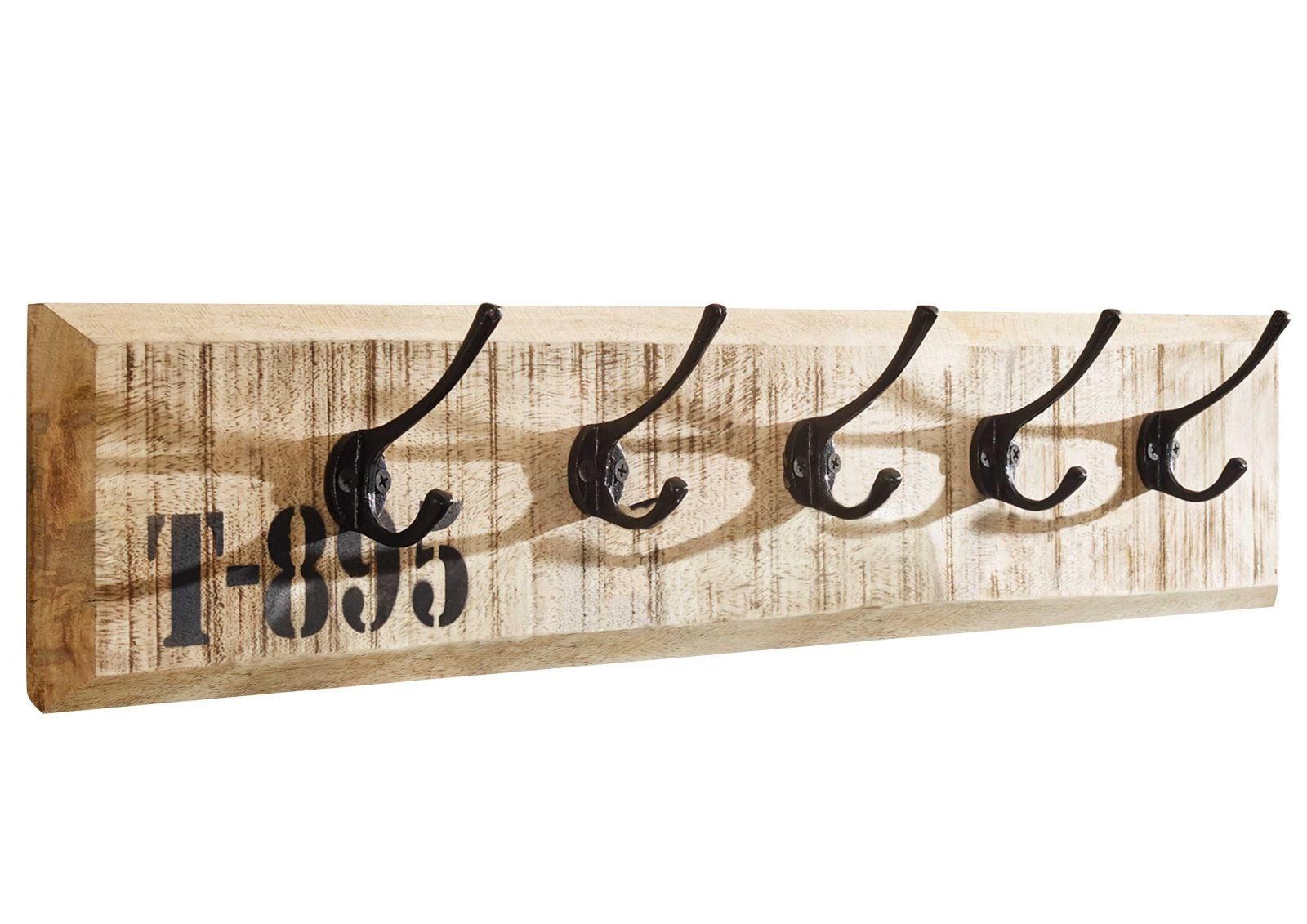 Massivmoebel24 Wandgarderobe (Wandgarderobe Mango 66x8x13 bedruckt FACTORY #152), Wandgarderobe Mango 66x8x13 bedruckt FACTORY #152