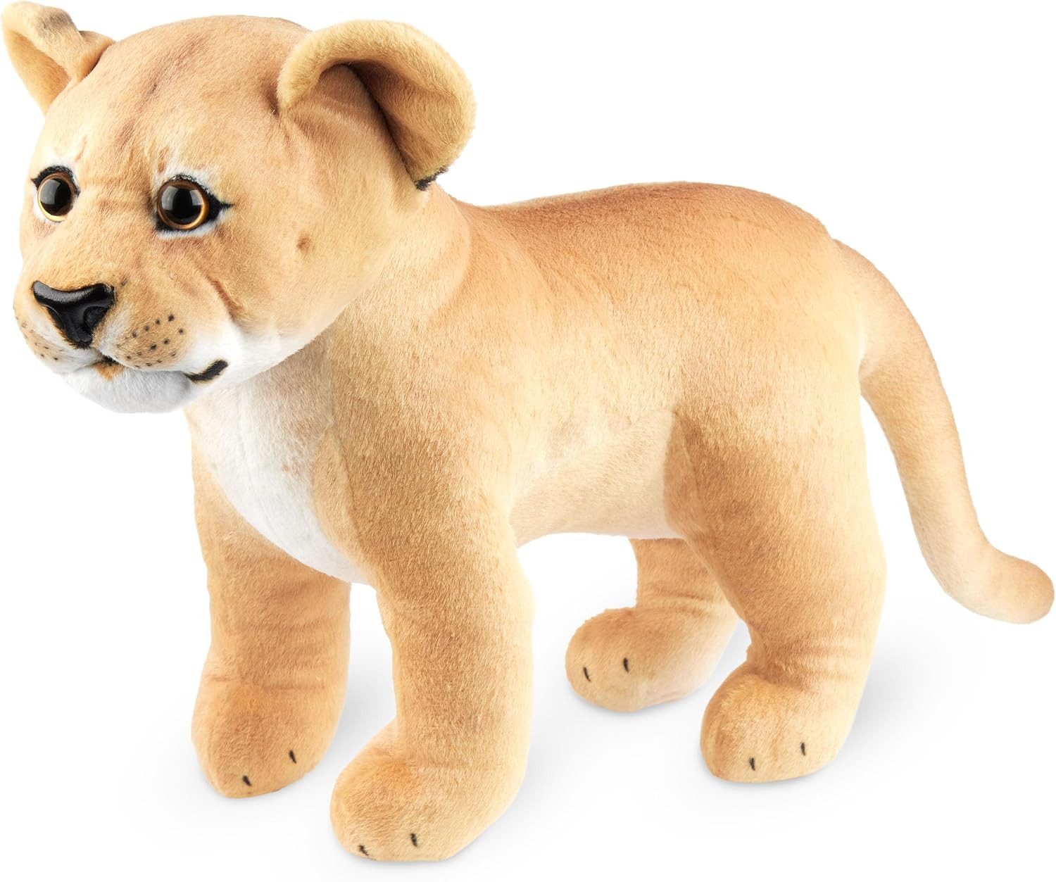 BRUBAKER Kuscheltier Löwe - 30 cm Stofftier - Baby Plüschtier (1-St., Raubkatze Stehend), Kinder Plüsch Spielzeug