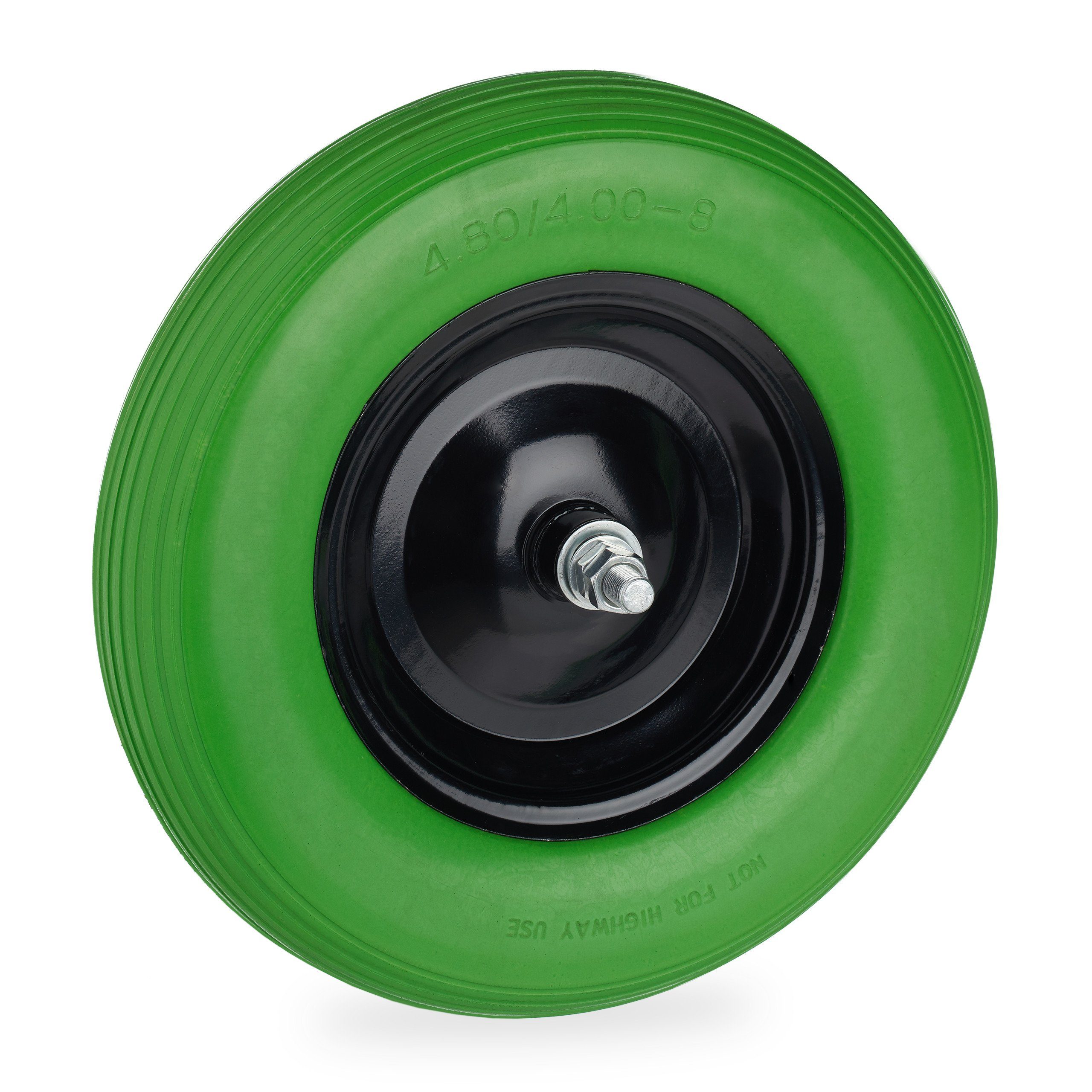 relaxdays Schubkarren-Rad Schubkarrenrad mit Achse 4.80 4.00-8, schwarz