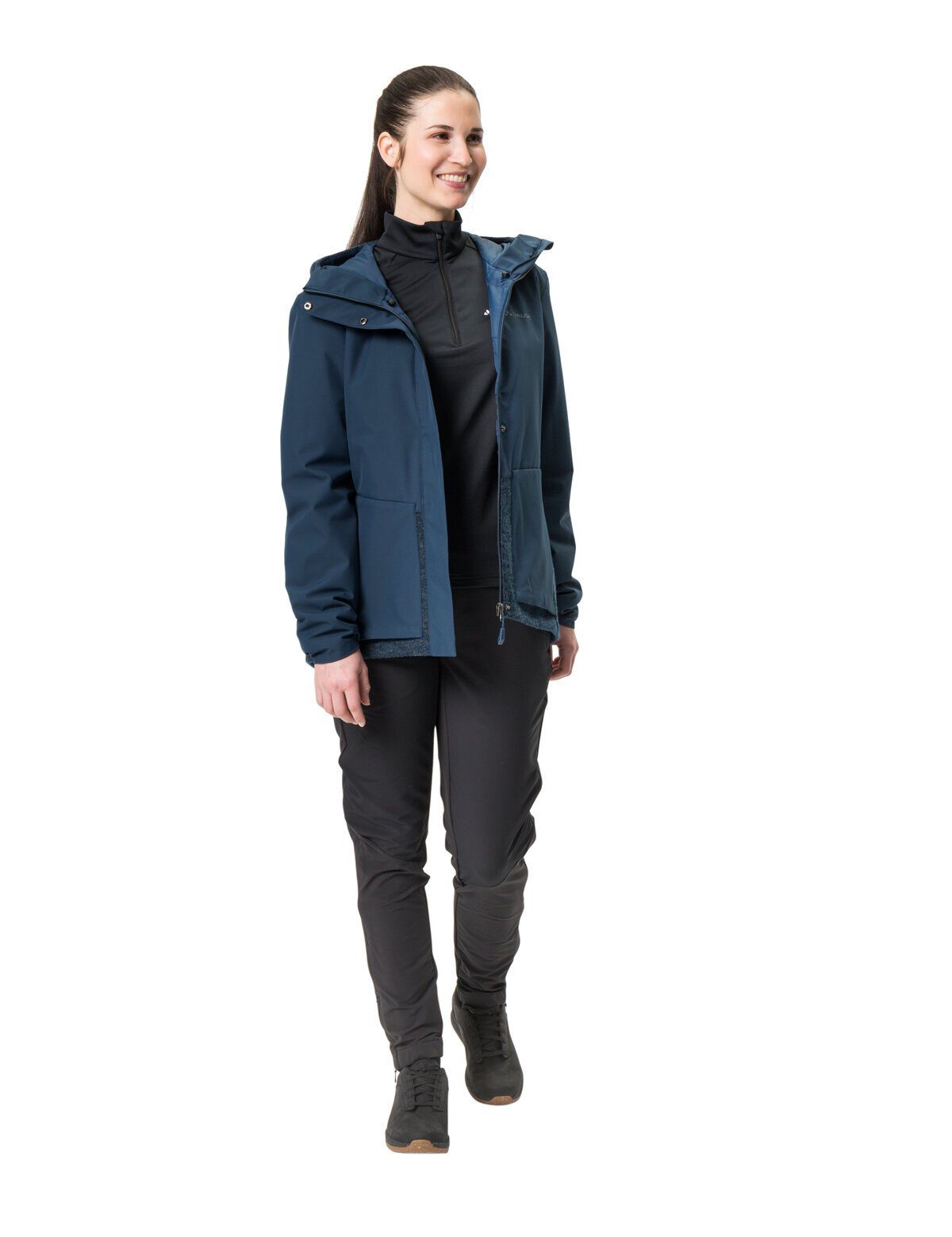 VAUDE Women's Klimaneutral Outdoorjacke padded Jacket (1-St) sea kompensiert IV Cyclist dark