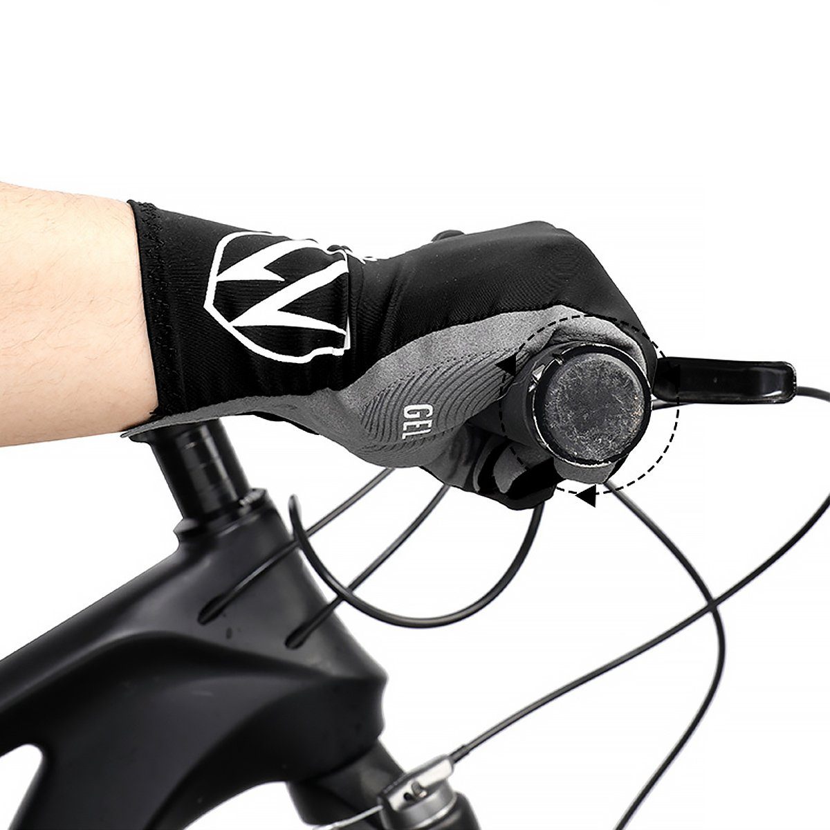 Handschuhe MidGard MidGard Fahrrad Gel-Posterung, mit Fahrradhandschuhe Schwarz Fahrradhandschuhe