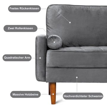 Vesgantti Sofa 3 Sitzer Sofa Gästesofa Modern Couch 176cm verlängern 2er Sitzsofa