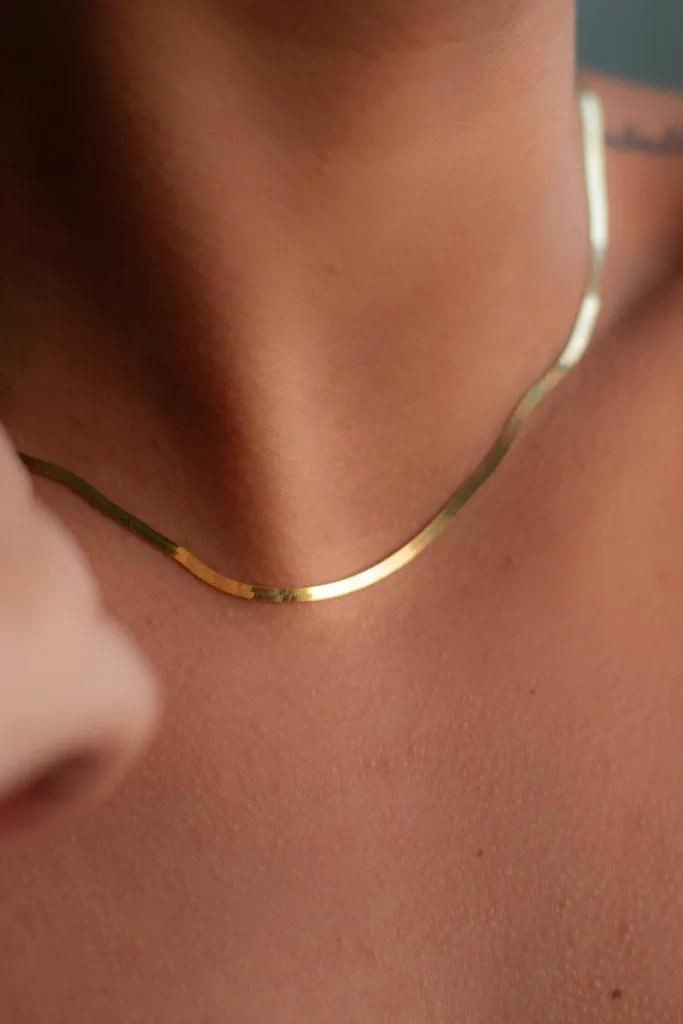 Einzelstück Schlangenkette Halskette ITALIAN COLLIER Gold günstig online kaufen