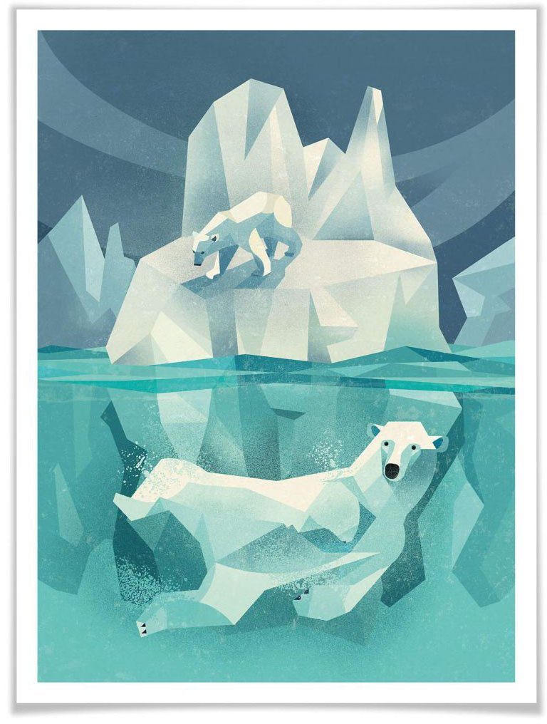 Wall-Art Poster Polar Bear, Tiere (1 St), Poster, Wandbild, Bild, Wandposter | Poster