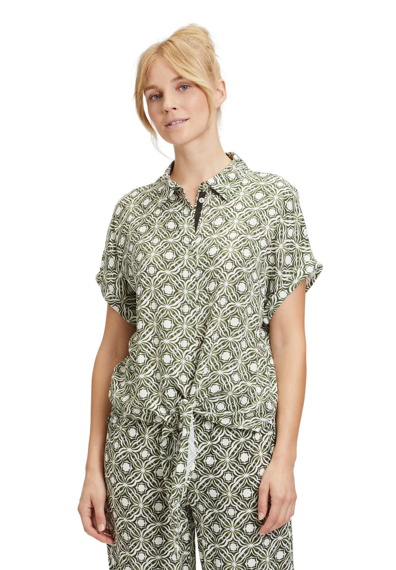 Cartoon Schlupfbluse Cartoon Oversize-Bluse mit Kragen
