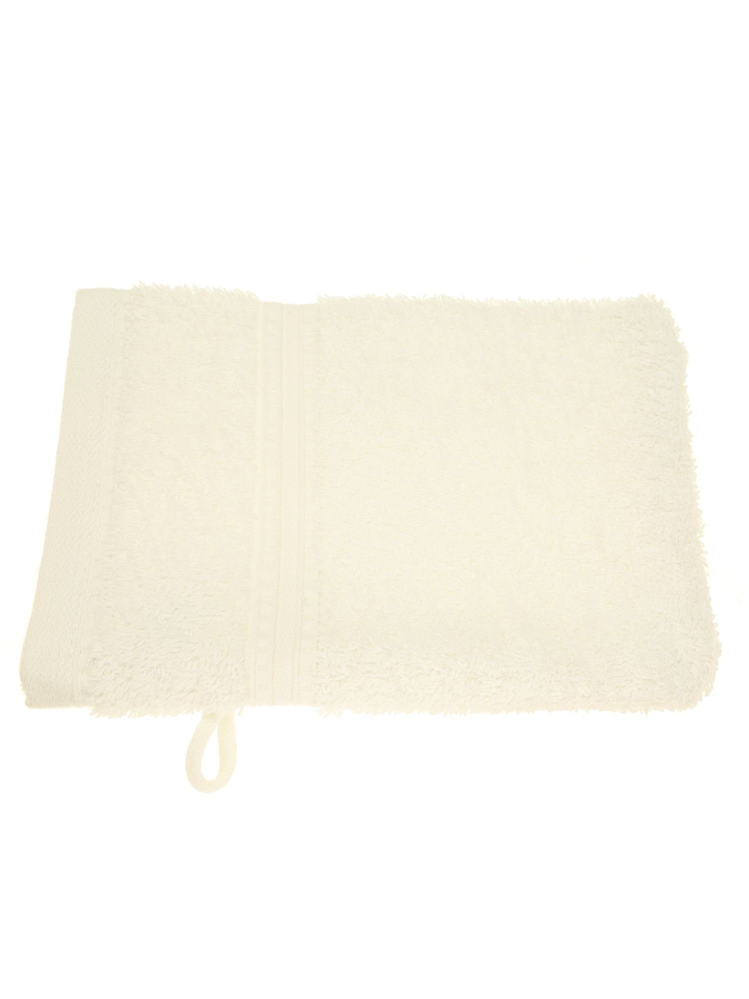 15 Julsen (1-St) x Bio-Baumwolle cm, Handtuch 21 1-Handtuch-Weiss-Waschhandschuh Julie