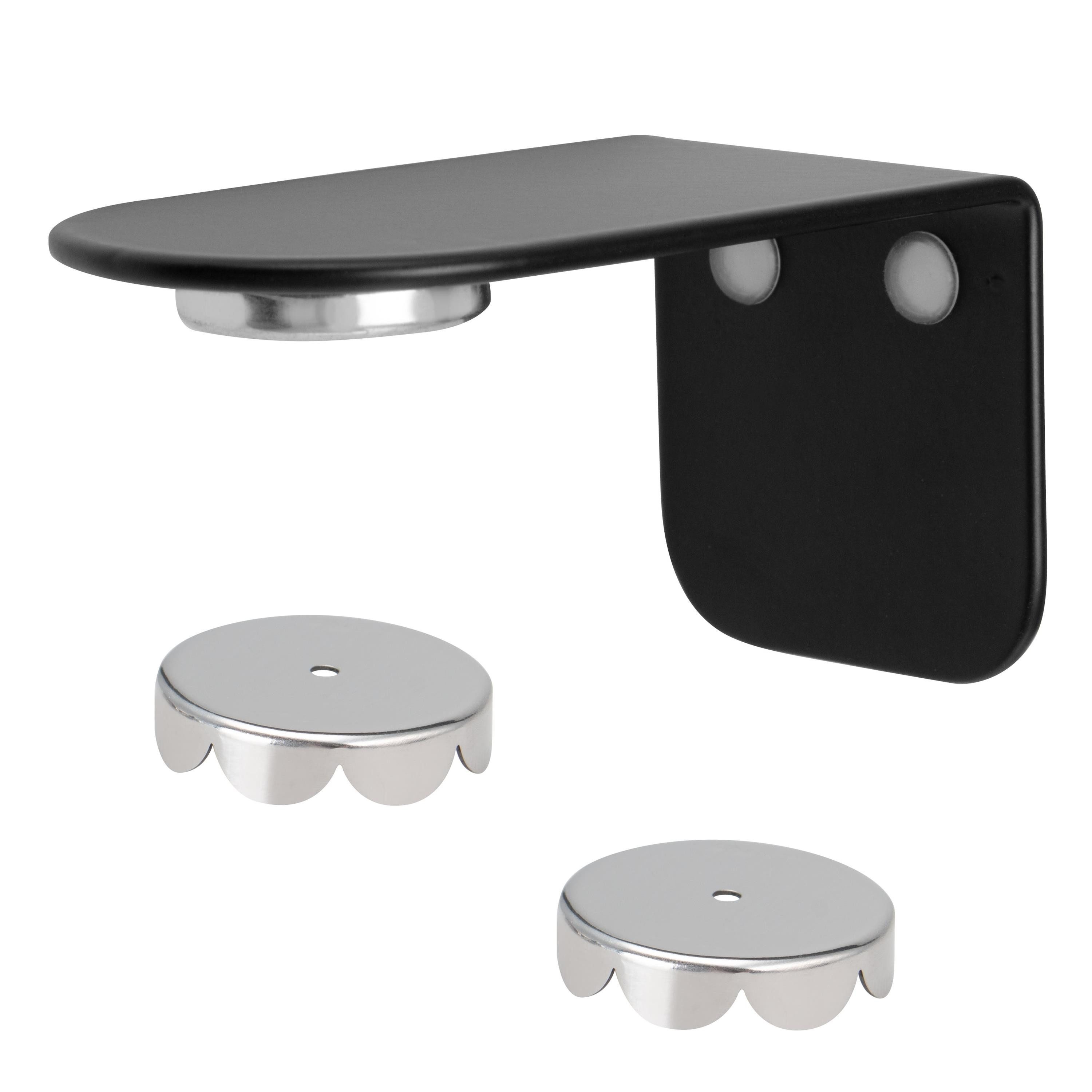 bremermann Seifenhalter PUREZZA – hängende Seife durch Magnet – schwarz, Breite: 4,5 cm, 1-St.