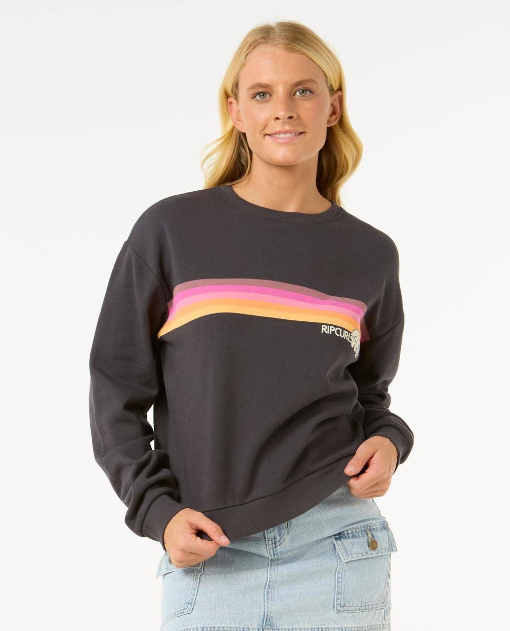 Rundhalspullover Pullover mit Rundhalsausschnitt Surfarama