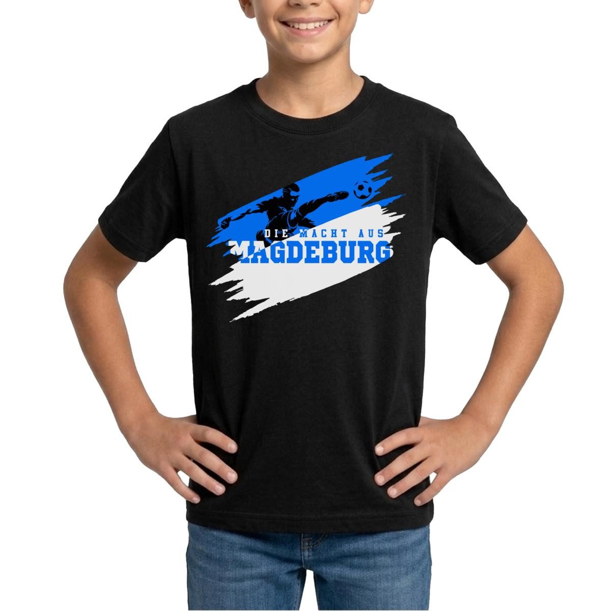 T-Shirt Die Macht Aus Magdeburg Fußball Fan Teenager T-Shirt