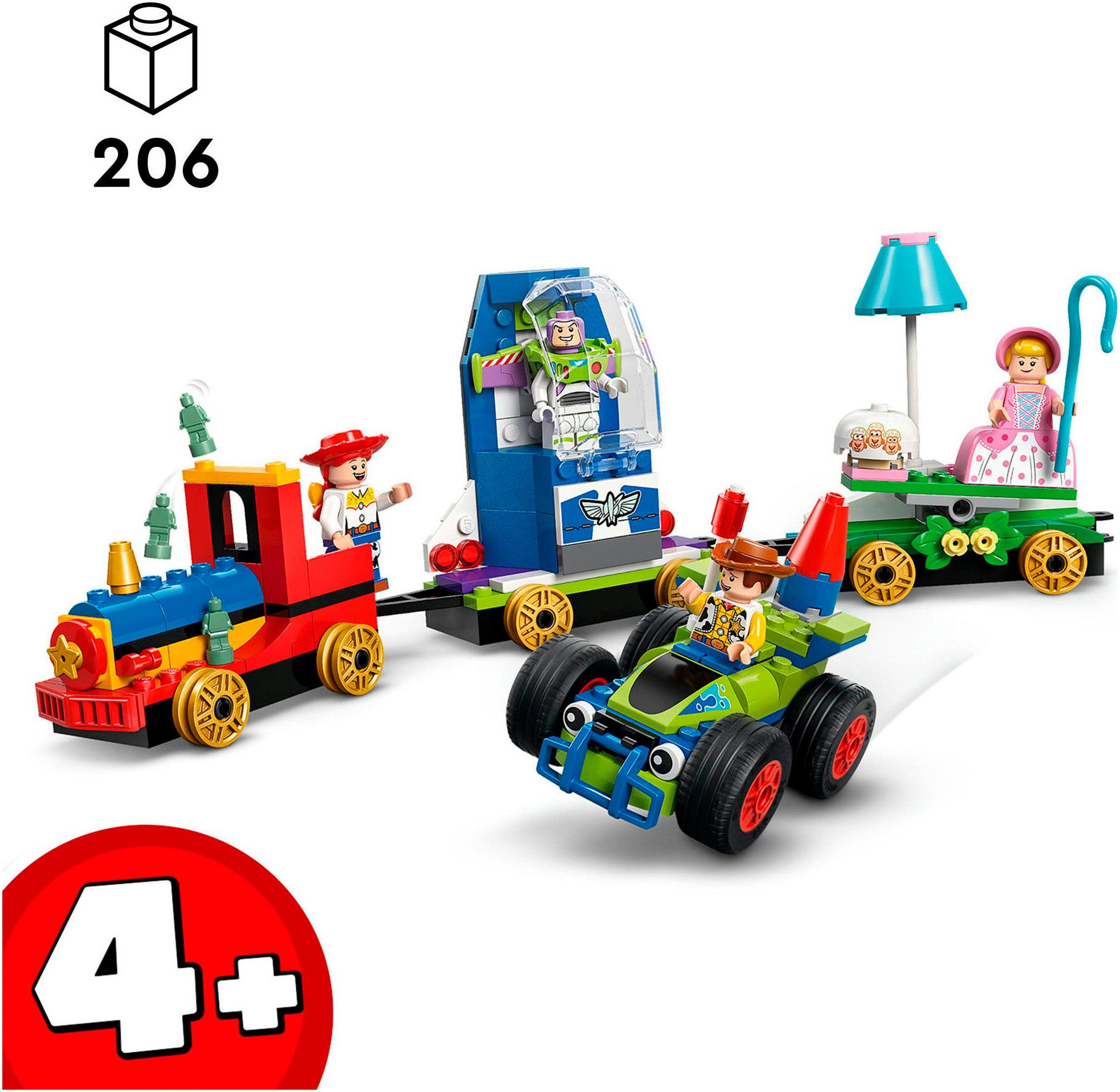 LEGO® Partyzug und das Auto RC aus Toy Story (43264), LEGO Disney Pixar Konstruktionsspielsteine, (206 St), Made in Europe