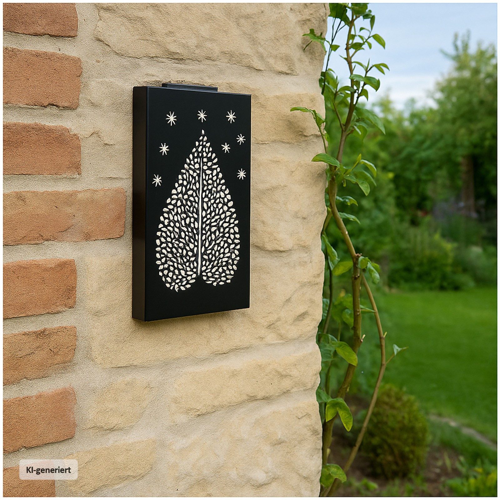 HTI-Living LED Solarleuchte Solarleuchte Blatt, Ein-/Ausschalter, LED, warmweiß, Solarleuchte Gartenleuchte