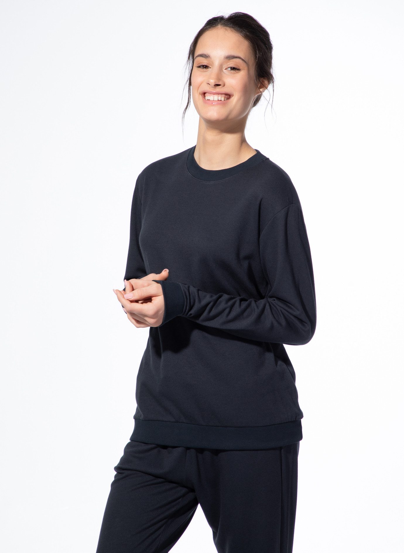 Short Stories Sweatshirt SHORT STORIES 621774 Sweatshirt vulcan blue mit Kaschmiranteil