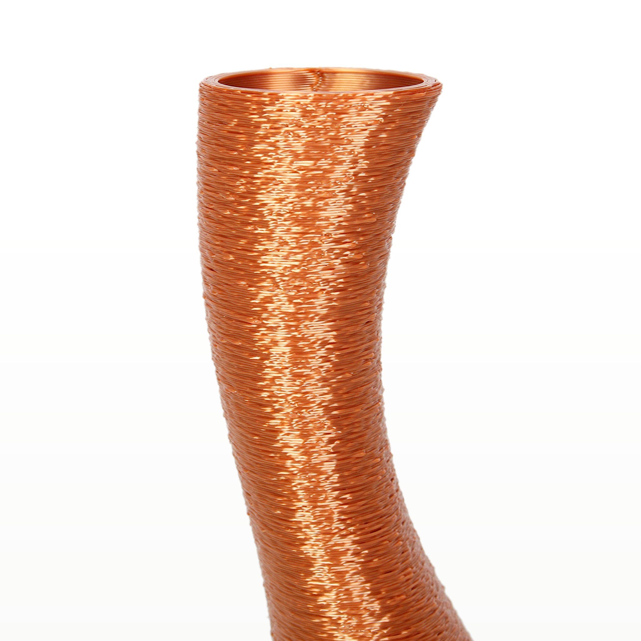 bruchsicher Kreative & Bio-Kunststoff, Bronze aus wasserdicht Dekovase aus – Blumenvase Dekorative Vase nachwachsenden Designer Rohstoffen; Feder