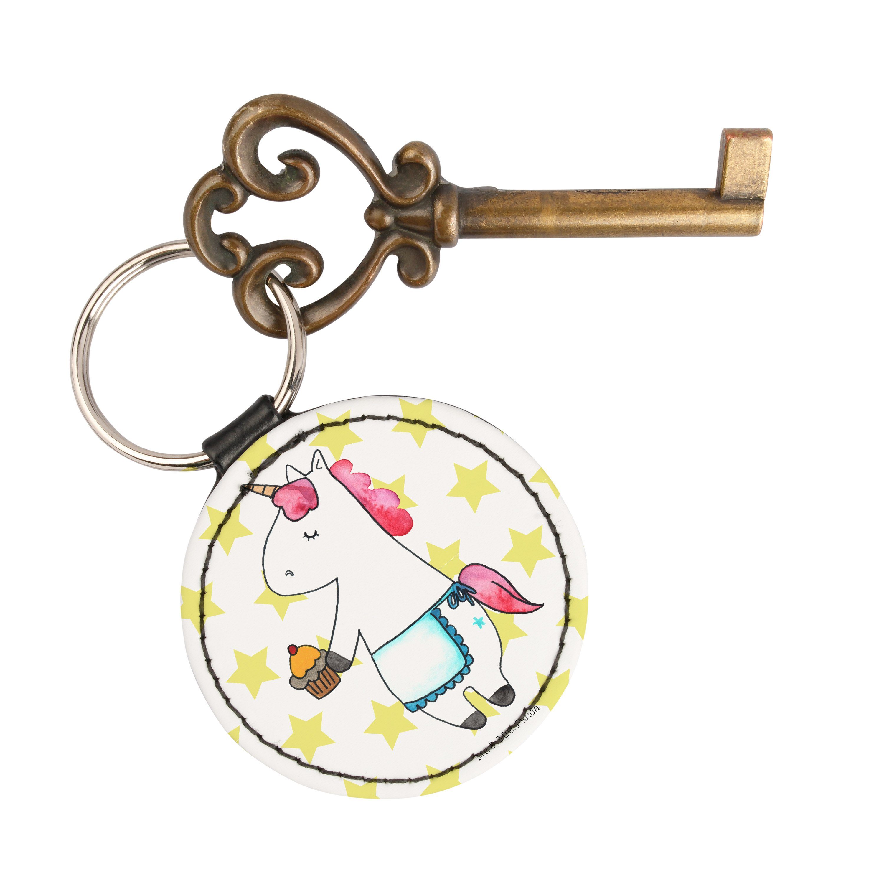 (1-tlg) Weiß Schlüsselanhänger, Geschenk, Panda Anhänge - Schlüsselanhänger Unicorn, Mr. Muffin & Mrs. Einhorn -