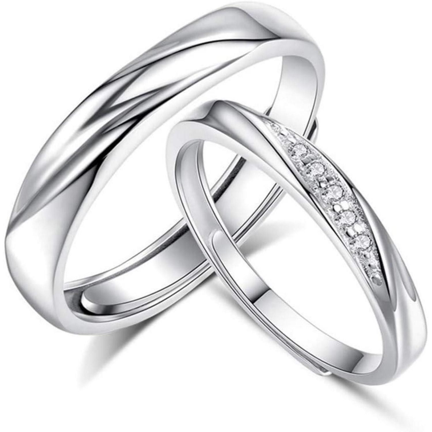LuxusKollektion Partnerring Trauringe Damen Herren 925 Silber Silber - Damen & Herren Ringe