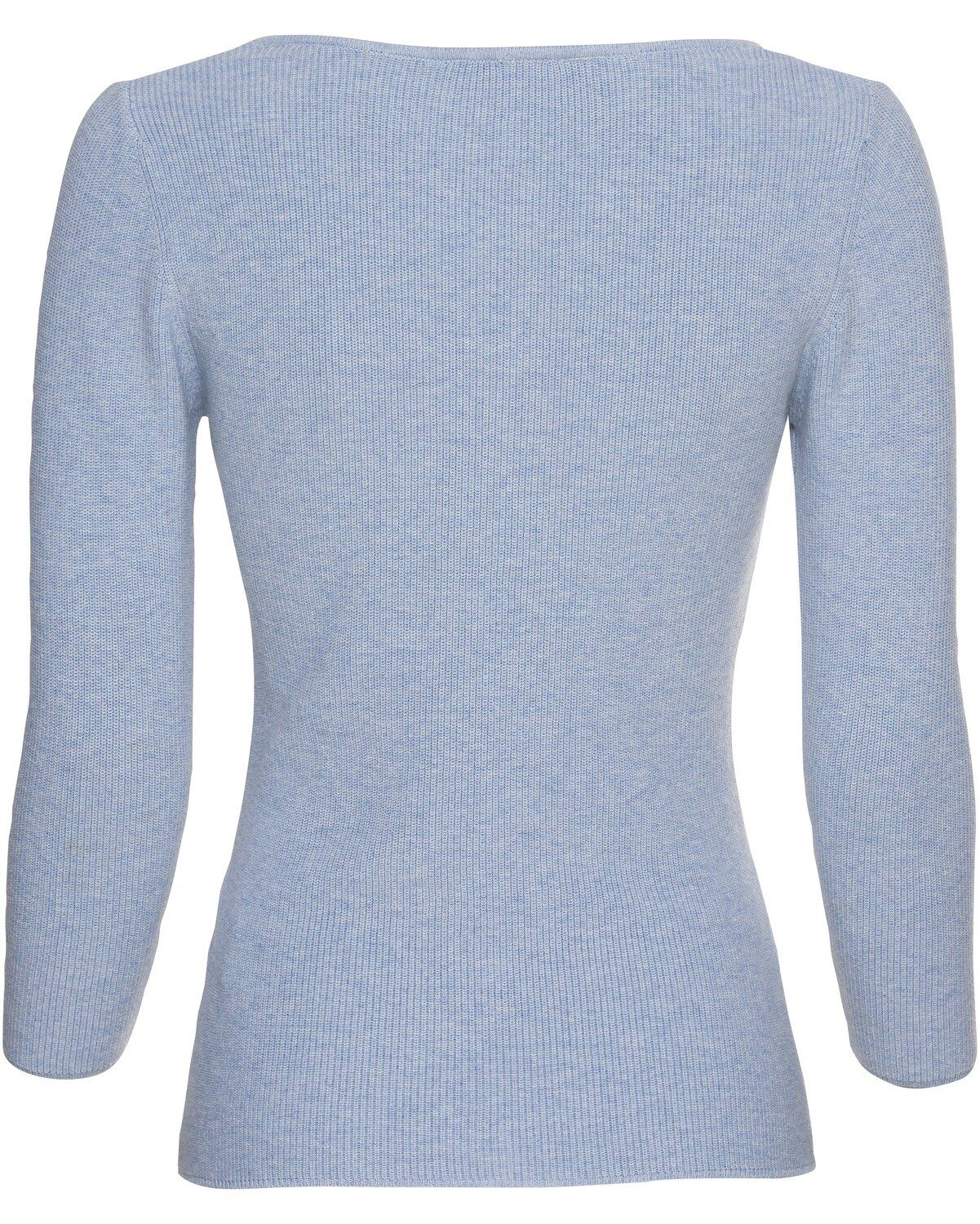 Rippenstrick Highmoor Bleu Shirt Langarmshirt