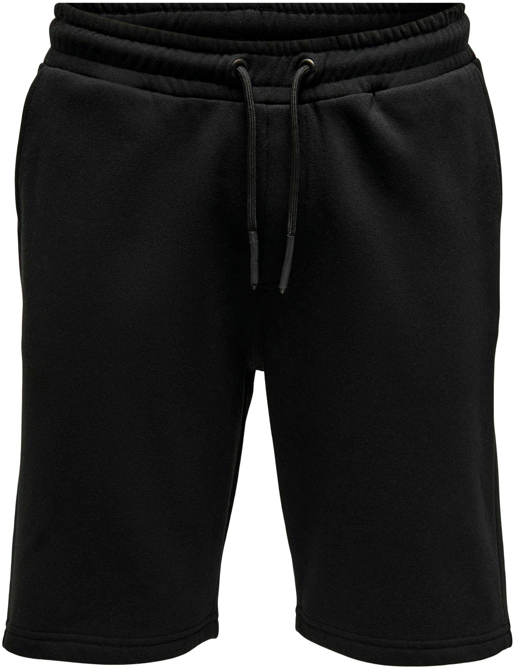 ONLY & ONSCERES SHORTS SWEAT SONS Black Sweatshorts