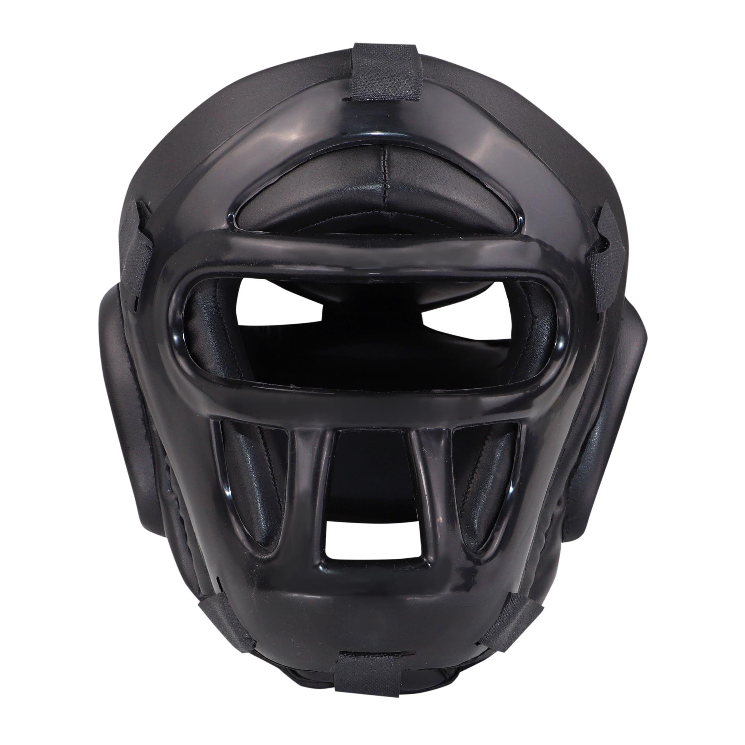 BAY-Sports Kopfschutz Kampfsport Gitter Maske Krav Maga Kick Boxen Budo Kopfschut, Luxusausgührung, Waffenkampf, SV, Vollkontakt, S - XL