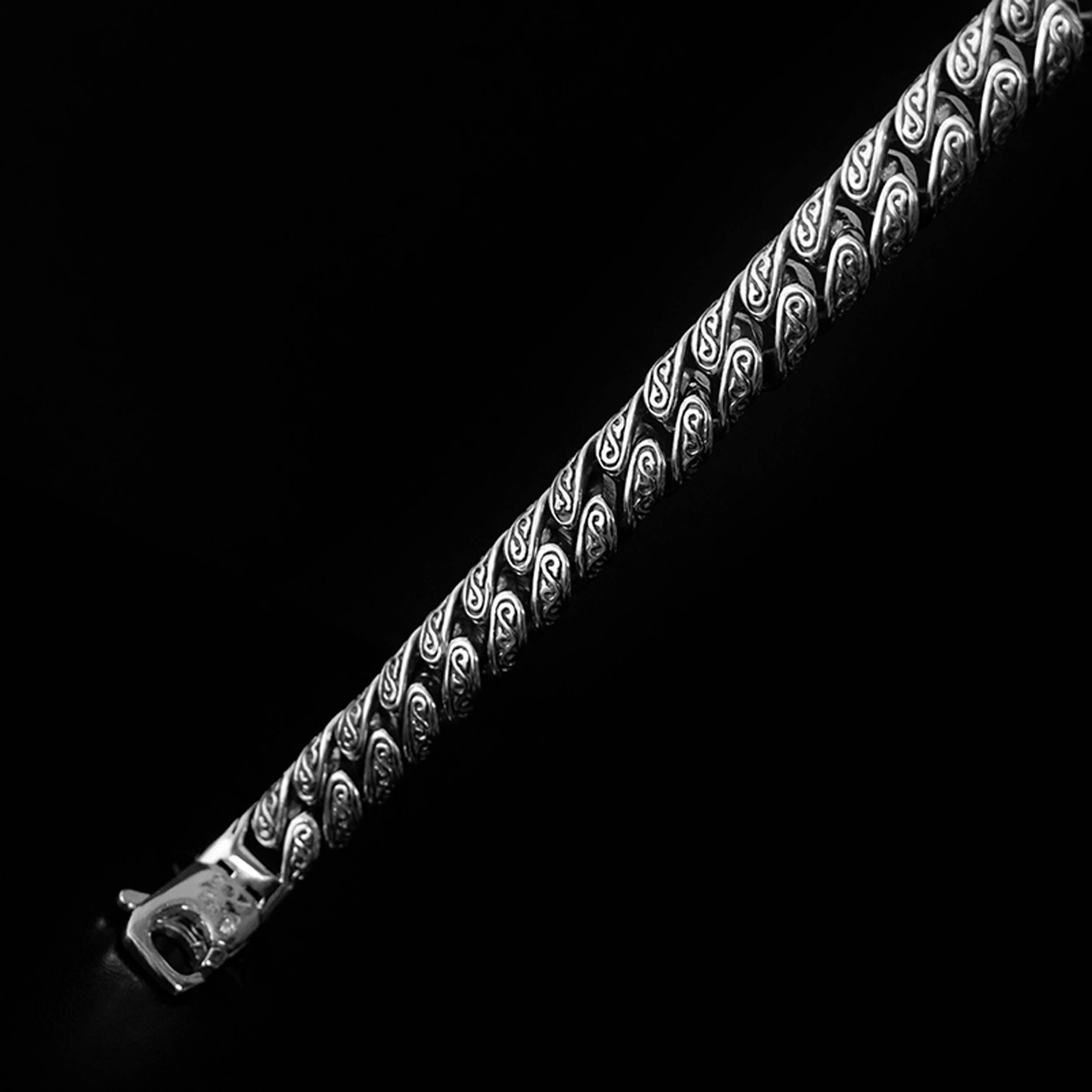 UNIQAL.de stainless steel bracelet, curb bracelet for men "CUBAN" (stainless steel, casual style, biker, handmade in Germany)