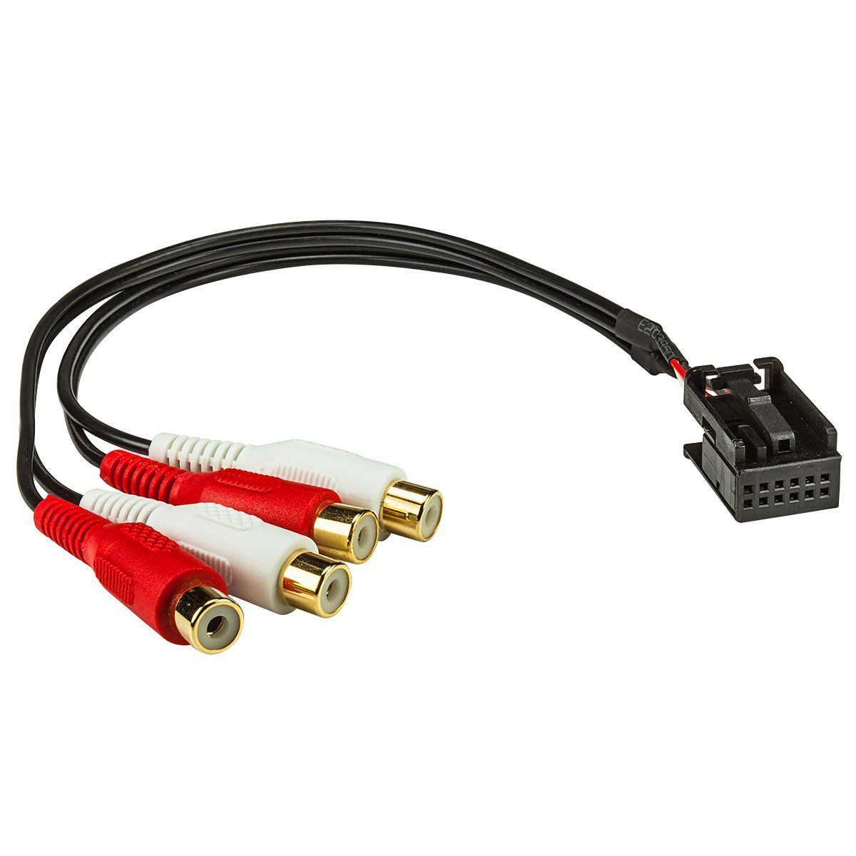 tomzz Audio AUX IN + Line-Out Adapter passt für Audi Seat Skoda VW Quadlock 12-pin KFZ-Adapter
