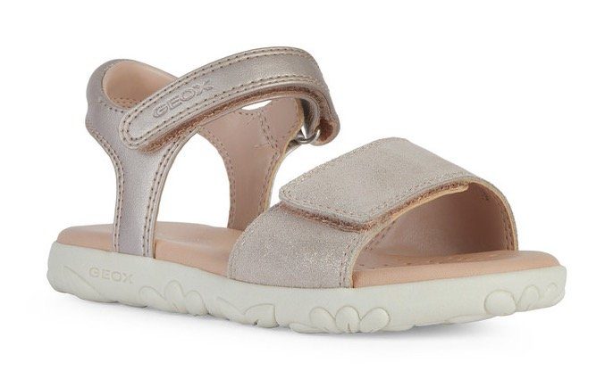 Geox J SANDAL HAITI GIRL Sandale, Sommerschuh, Klettschuh, Sandalette, mit breitem Klettverschluss