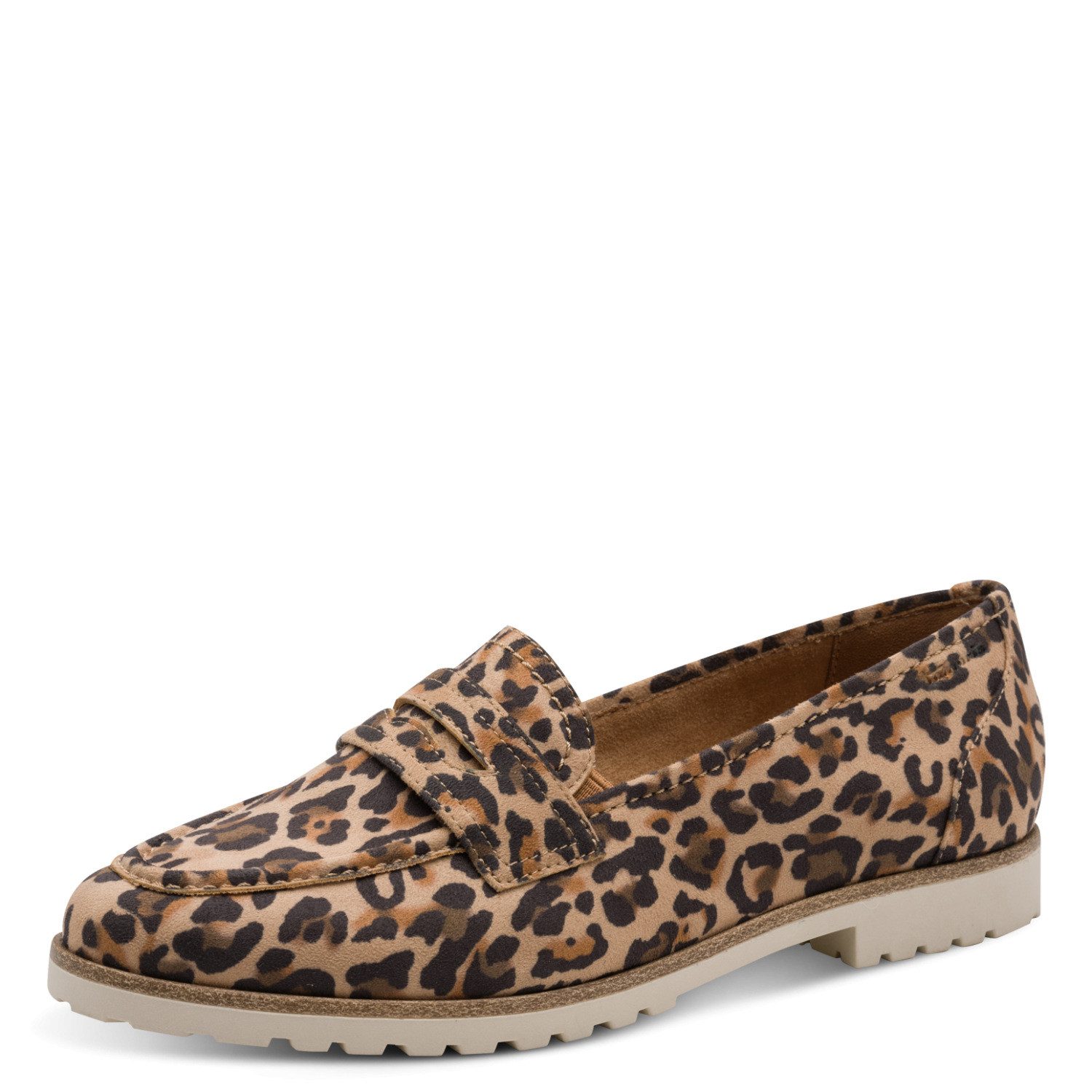 Tamaris Slipper Blockabsatz, Schlupfschuh, Businessschuh im angesagten Animal-Look