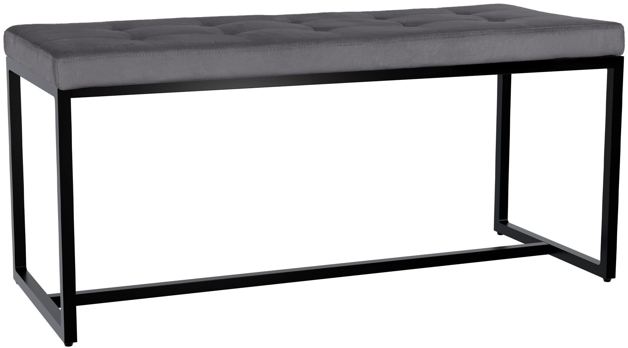 CLP Sitzbank Barci, mit schwarzem Metallgestell, Sitzfläche gepolstert
