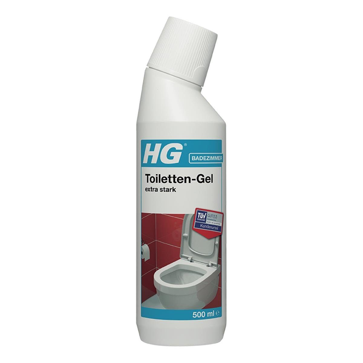 HG Toiletten-Gel extra stark 0,5L (1er Pack) WC-Reiniger