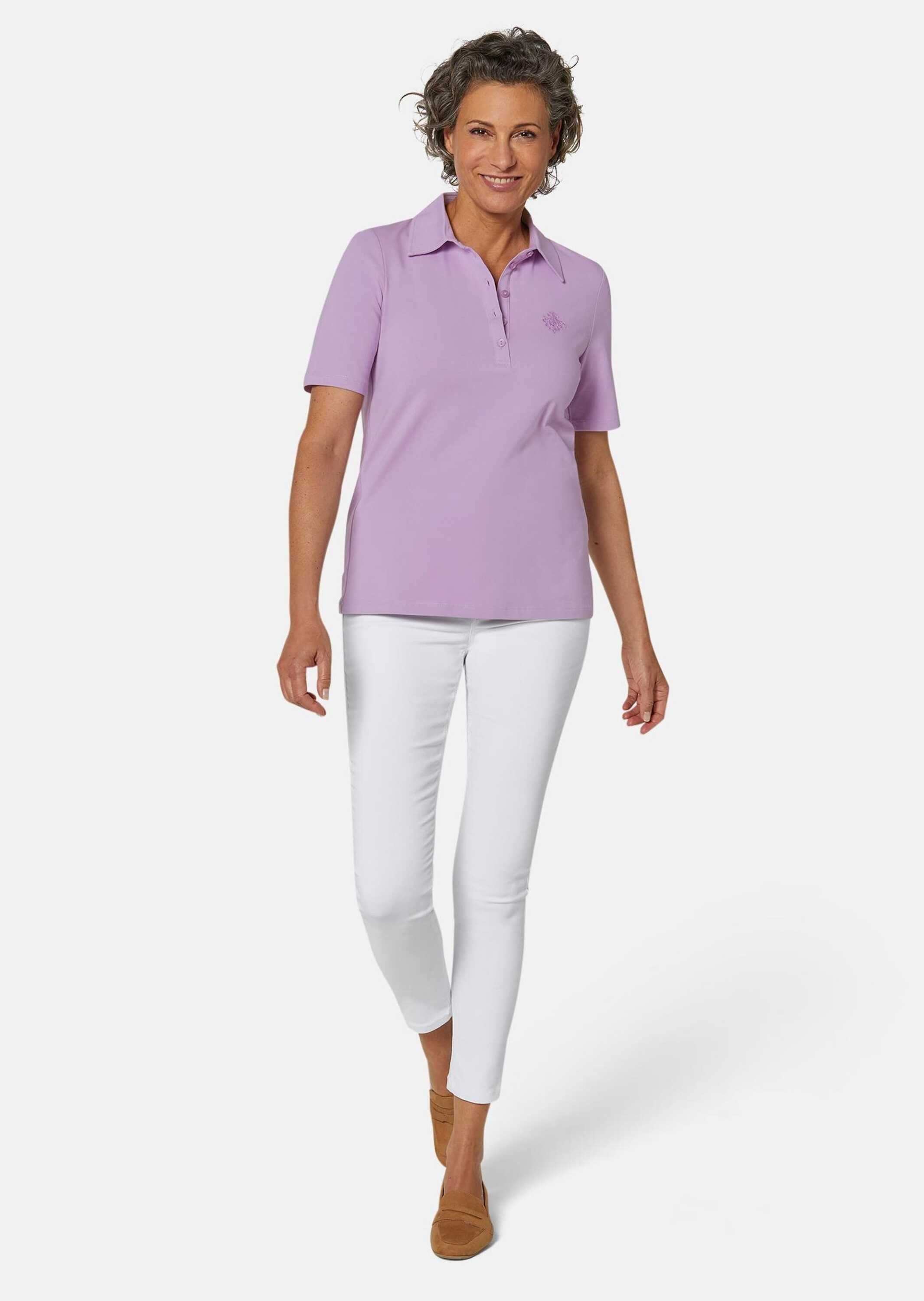 Stretchbequemes Poloshirt Poloshirt flieder GOLDNER