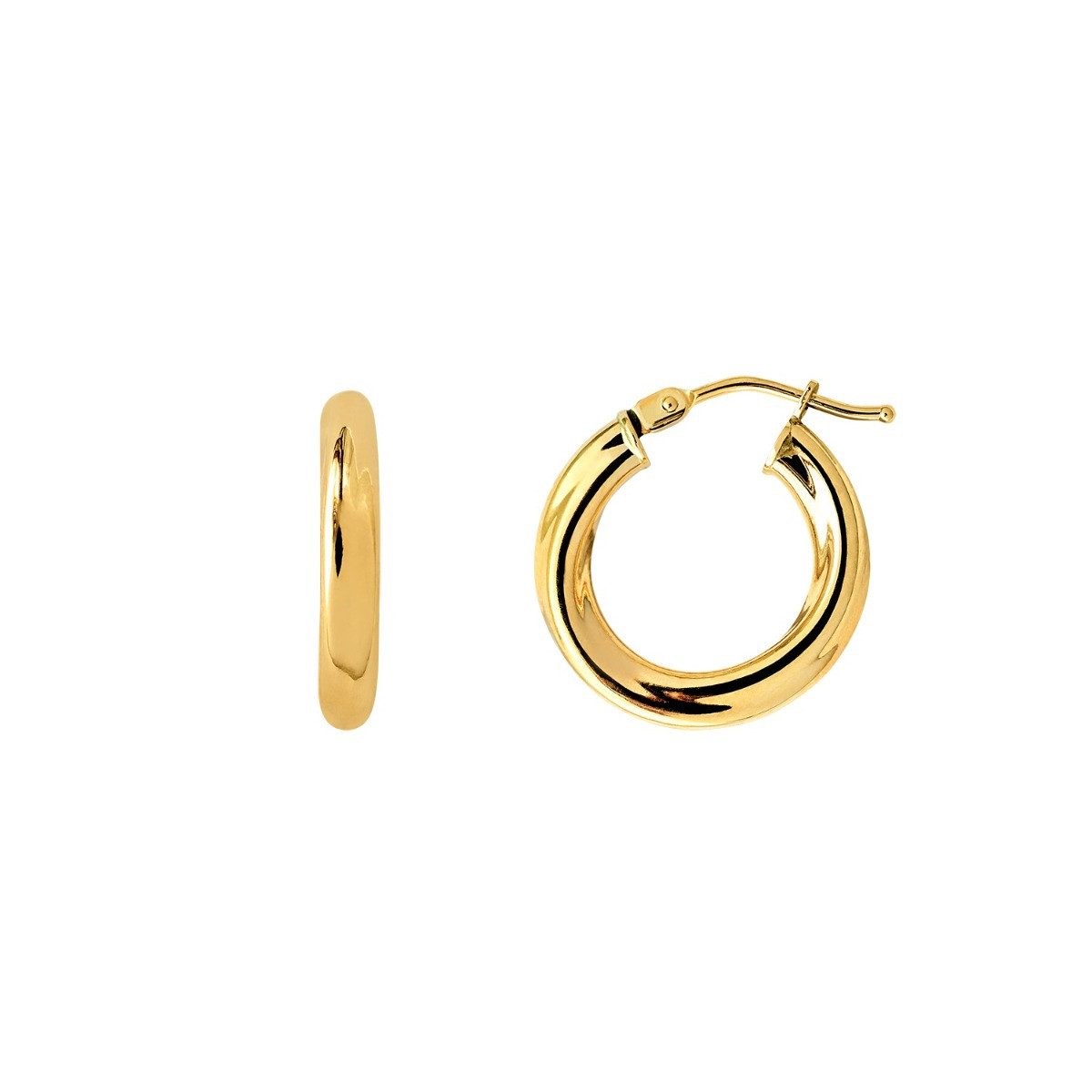 Paar Creolen Creolen Damen Fine Basic 585er Gelbgold 10 mm XG14K6027G