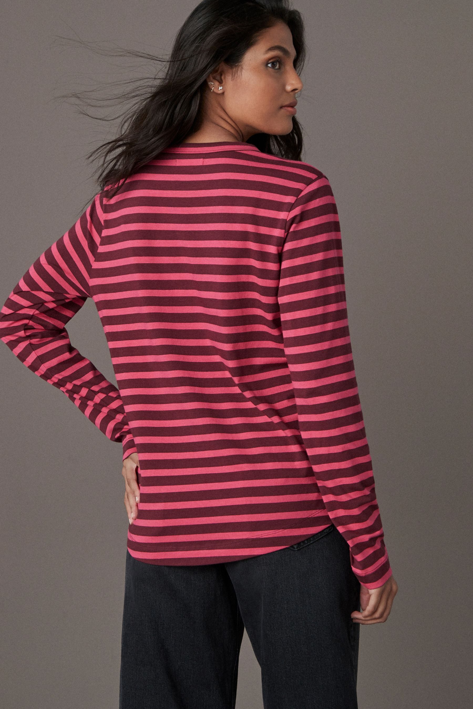 Next Langarmshirt T-Shirt aus 100 % Baumwolle (1-tlg) günstig online kaufen