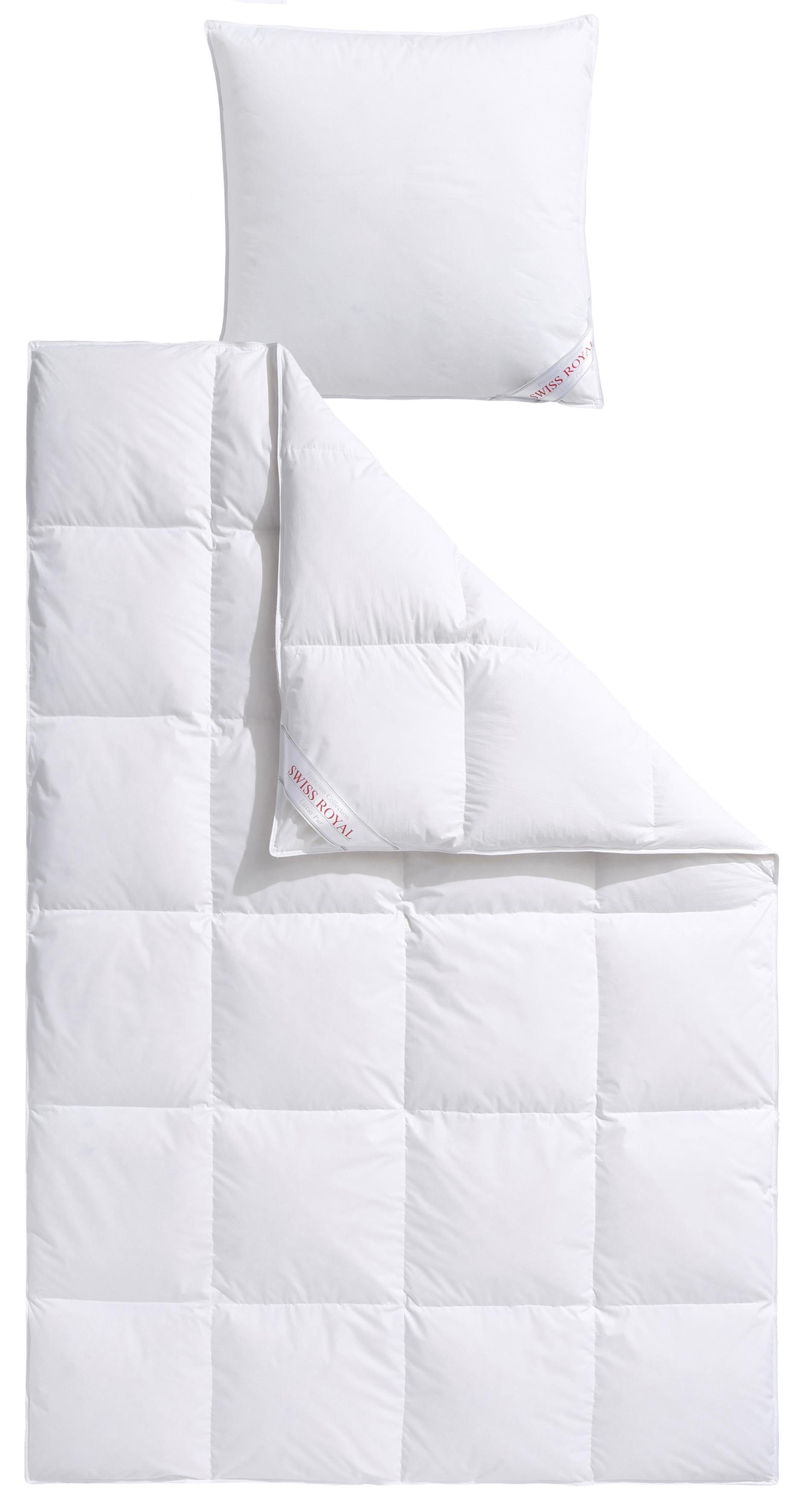 Haeussling Daunenbettdecke + Kopfkissen Swiss Royal, günstig online kaufen