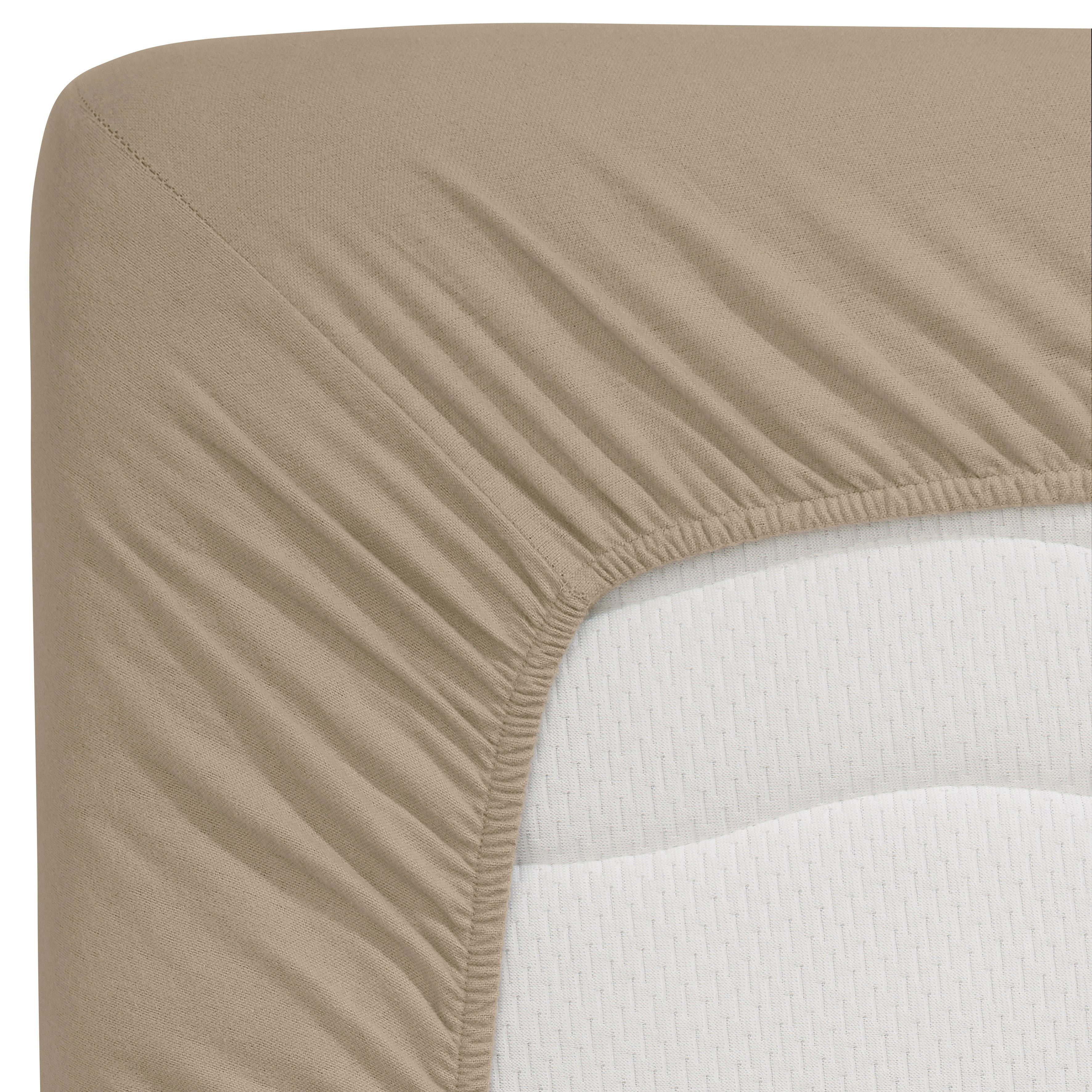 OTTO home Spannbettlaken Cremona, Basic & Premium Qualität mit Elasthan, Jersey (145 g/m), Gummizug: rundum, (2 Stück), Bettlaken für Matratzen von 20-25 cm Höh – Bild 5 von 5