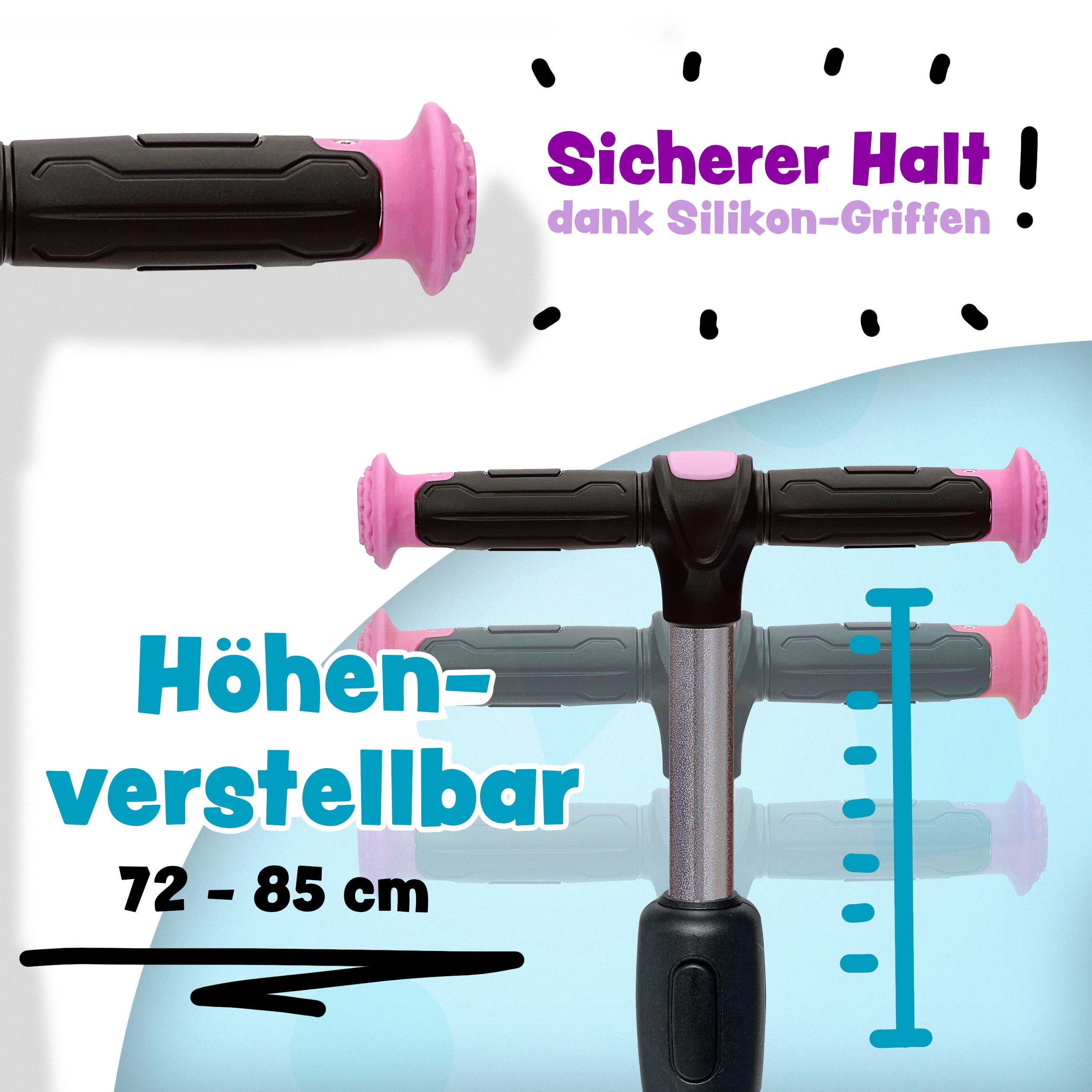 Thumbnail - Apollo Dreiradscooter LED Kinderscooter Kids pro 4, Kinderroller mit LED Wheels, höhenverstellbar Für Kinder ab 3 Jahren