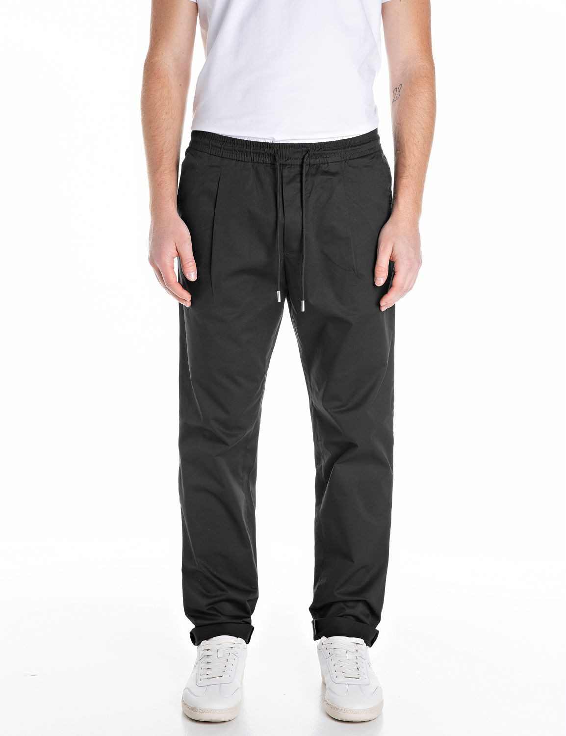 Replay Schlupfhose Regular Fit mit elastischem Bund günstig online kaufen