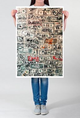 Sinus Art Poster Geldwand in einem New Yorker Restaurant 60x90cm Poster