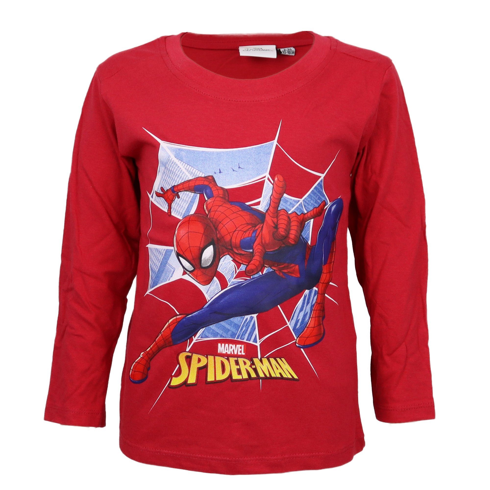Spiderman Langarmshirt »Kinder Shirt in Blau oder Rot« Gr. 92 bis 116, 100%  Baumwolle online kaufen | OTTO