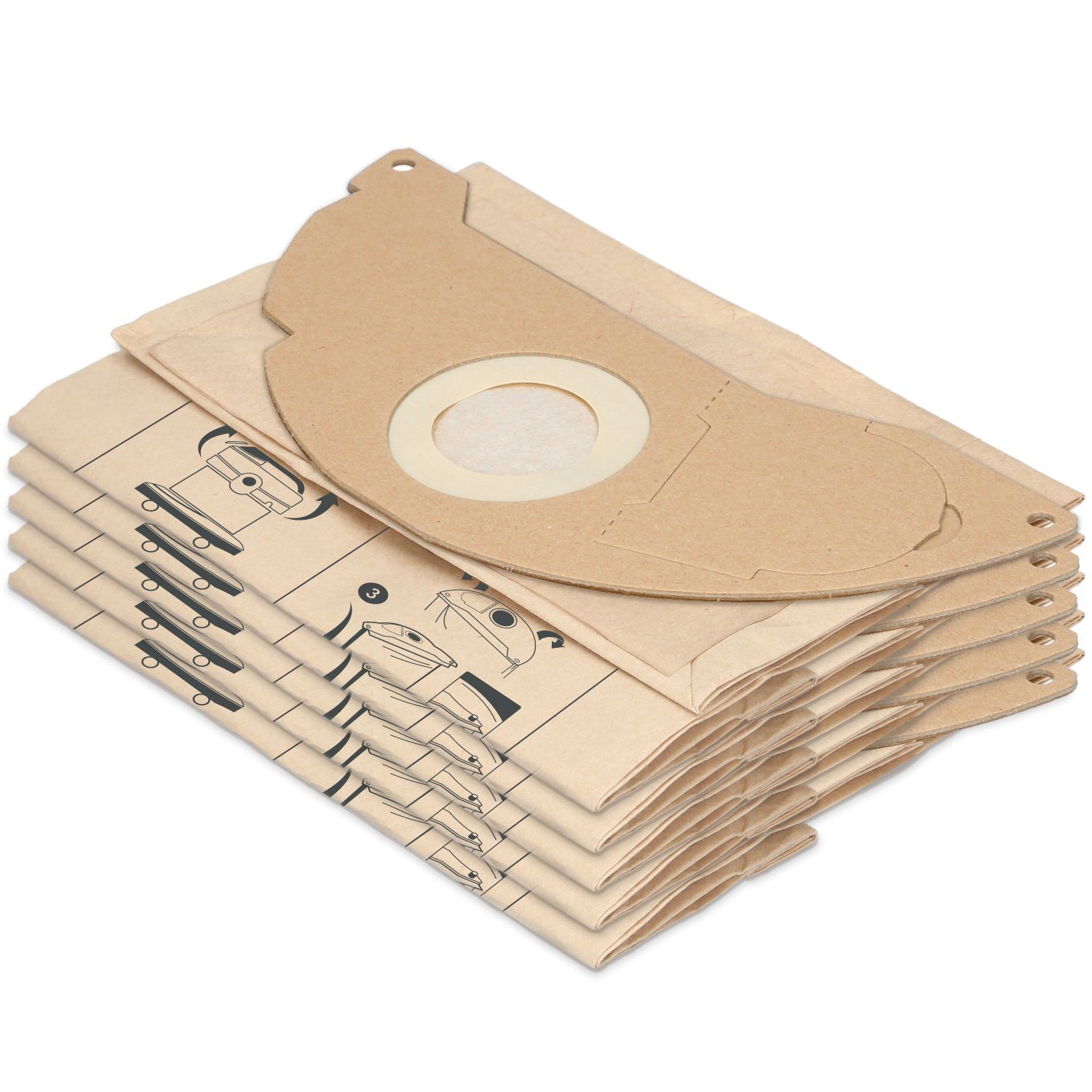 McFilter Staubsaugerbeutel (20 Stück) Alternative für Kärcher 6.904-322.0, KFI 222, passend für Kärcher WD2, MV2, A 2003, A 2004, A 2014 CarVac, A 2024 PT, 20 St., A 2054 Me, A 2064 PT, A 2704 PT
