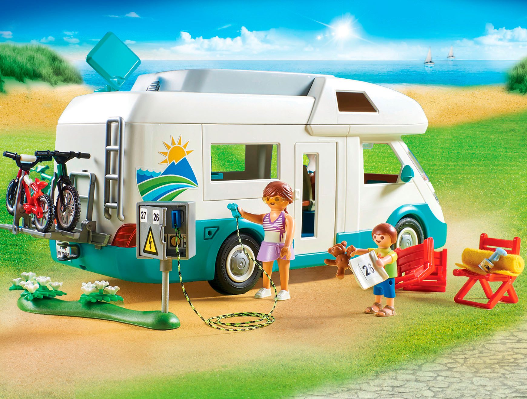 Playmobil® Familien-Wohnmobil (70088), Family Fun Konstruktions-Spielset, (135 St), Made in Europe – Bild 5 von 5
