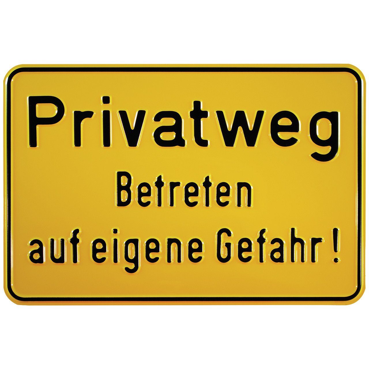 SafetyMarking Hinweisschild Privatweg - Betreten auf eigene Gefahr!