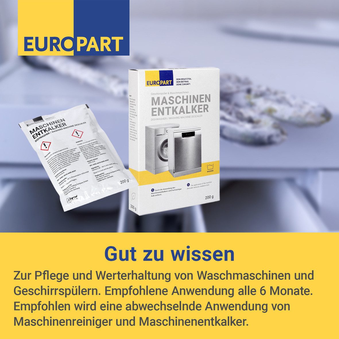 easyPART Montagezubehör wie EUROPART 10083653 Maschinenentkalker EUROPART, Waschmaschine