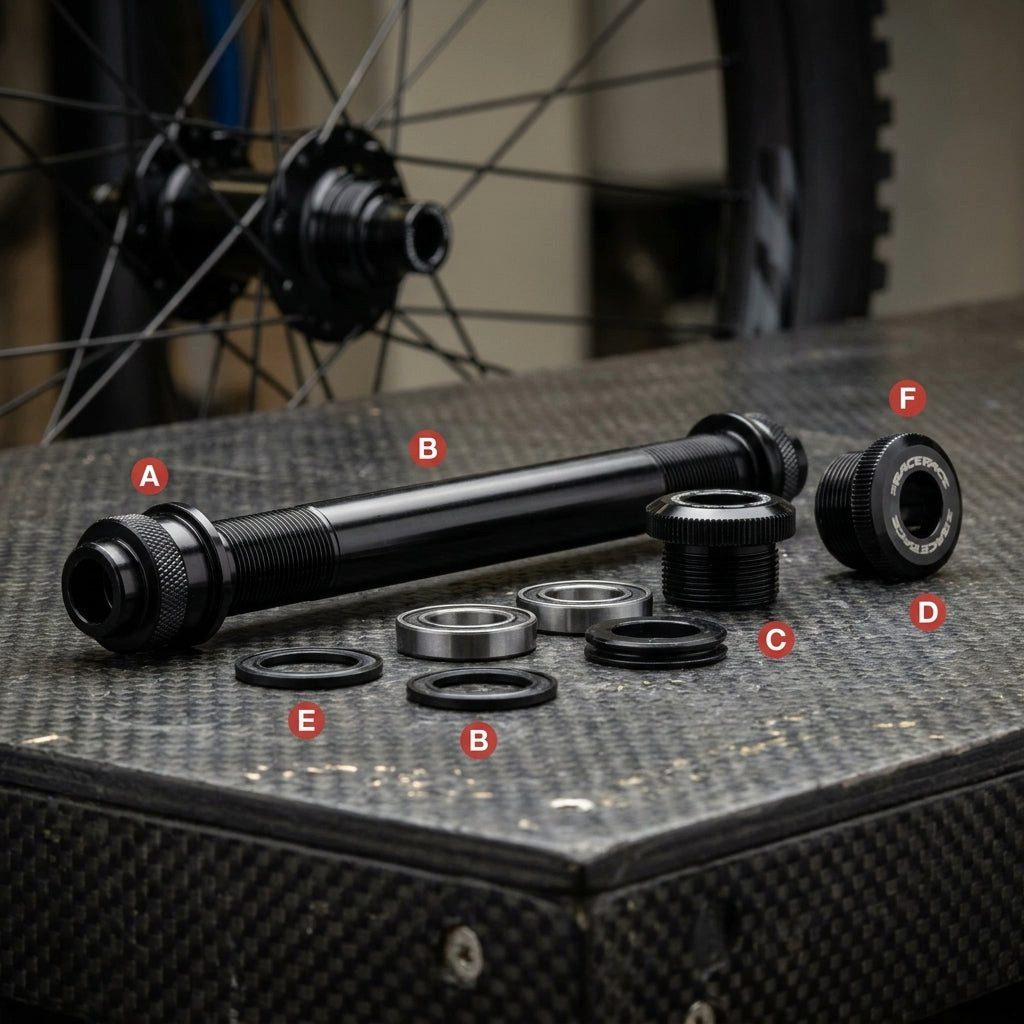 Race Face Laufrad Race Face Vault 412 End Cap Endkappen Kit 9x100 QR schwarz - präzise N