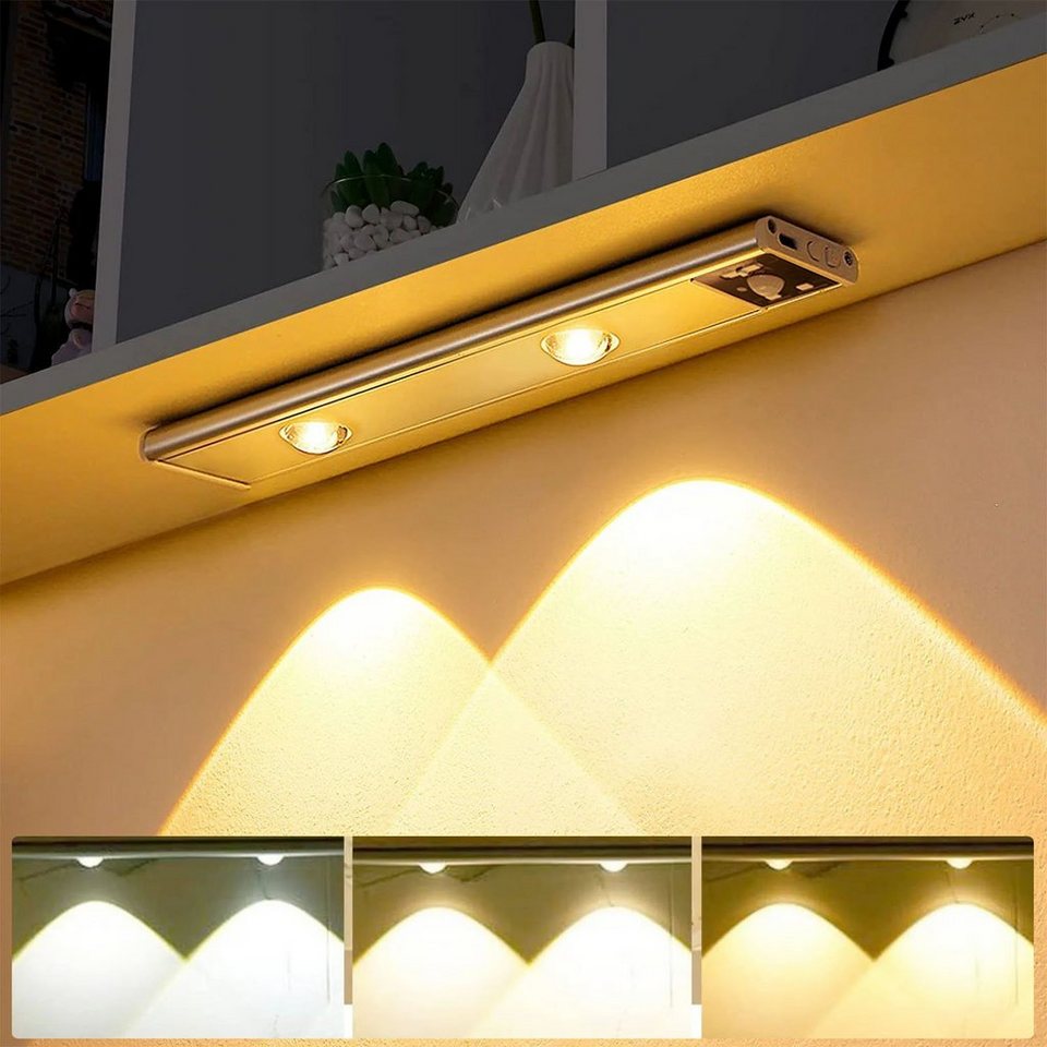 MUPOO LED Unterbauleuchte Unterbauleuchte Küche LED mit Bewegungsmelder,  Schrankbeleuchtung USB