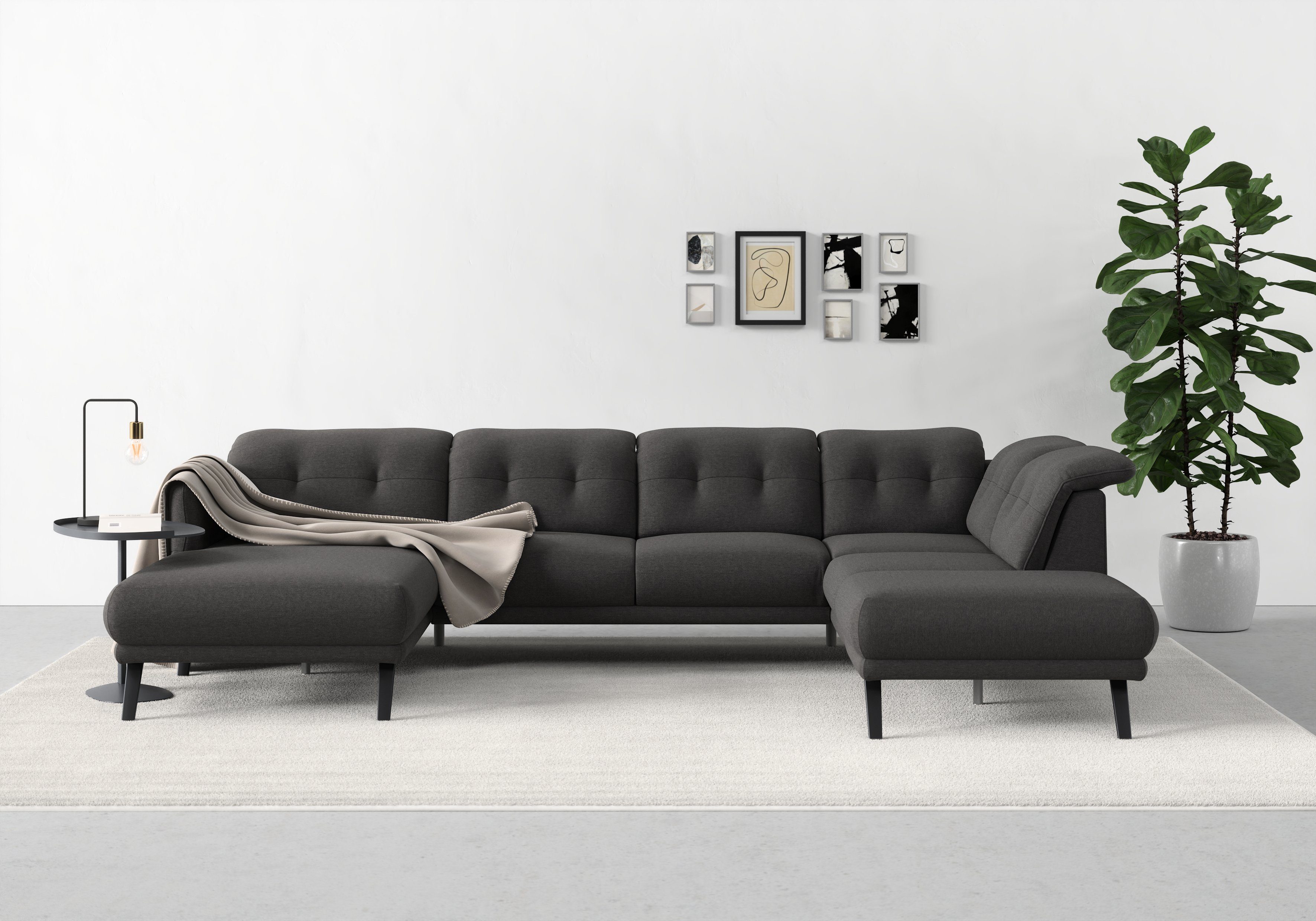 sit&more Wohnlandschaft Armteilfunktion Kopfteilverstellung mit Wahlweise Scandia, und