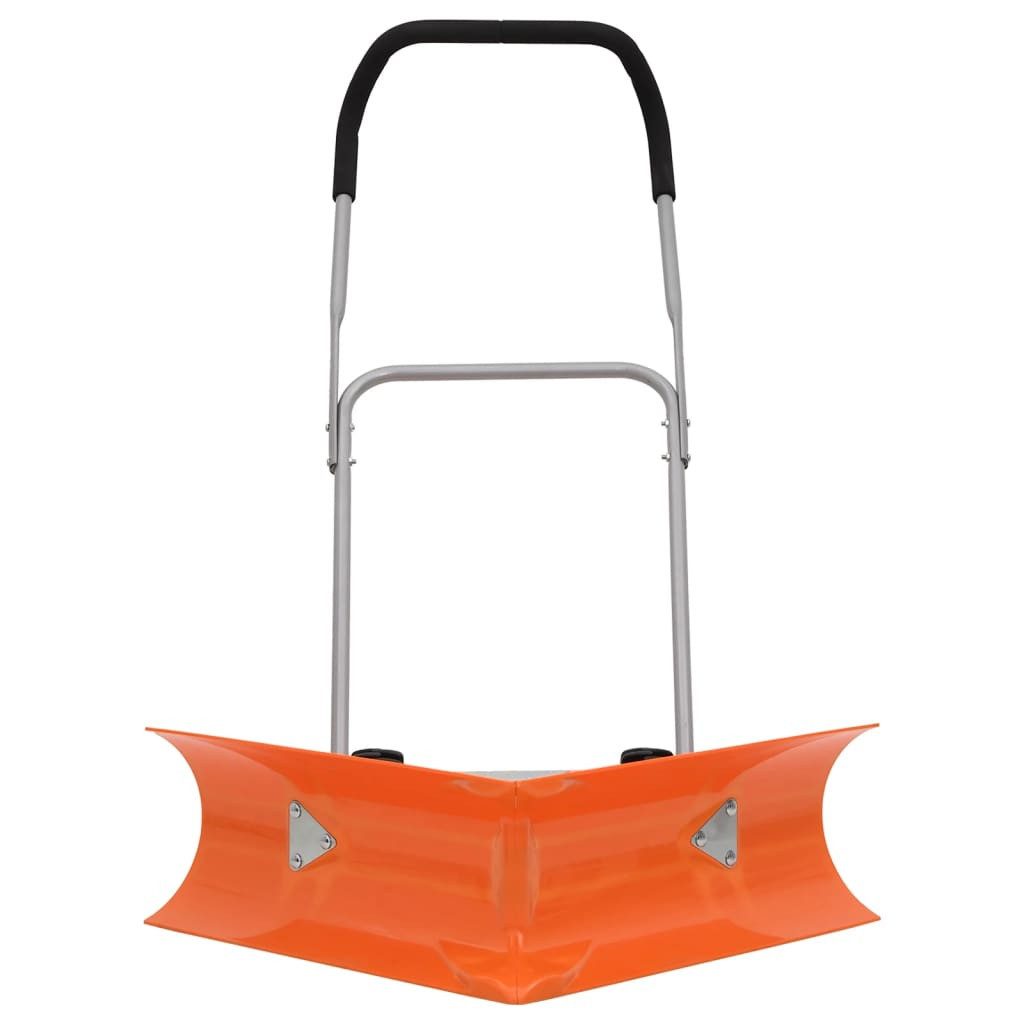 vidaXL Schneeschieber 77 cm Schneeschieber mit Teleskopgriff 77x57cm aus Stahl für effizient