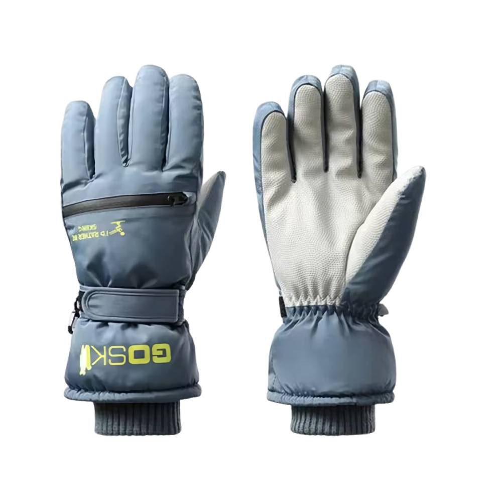 Blusmart Skihandschuhe Winter-Skihandschuhe mit Reißverschlusstasche (Winddichte und warme Touchscreen-Handschuhe, Wasserdichtes Fleecefutter) Für Skifahren, Radfahren und andere Outdoor-Sportarten