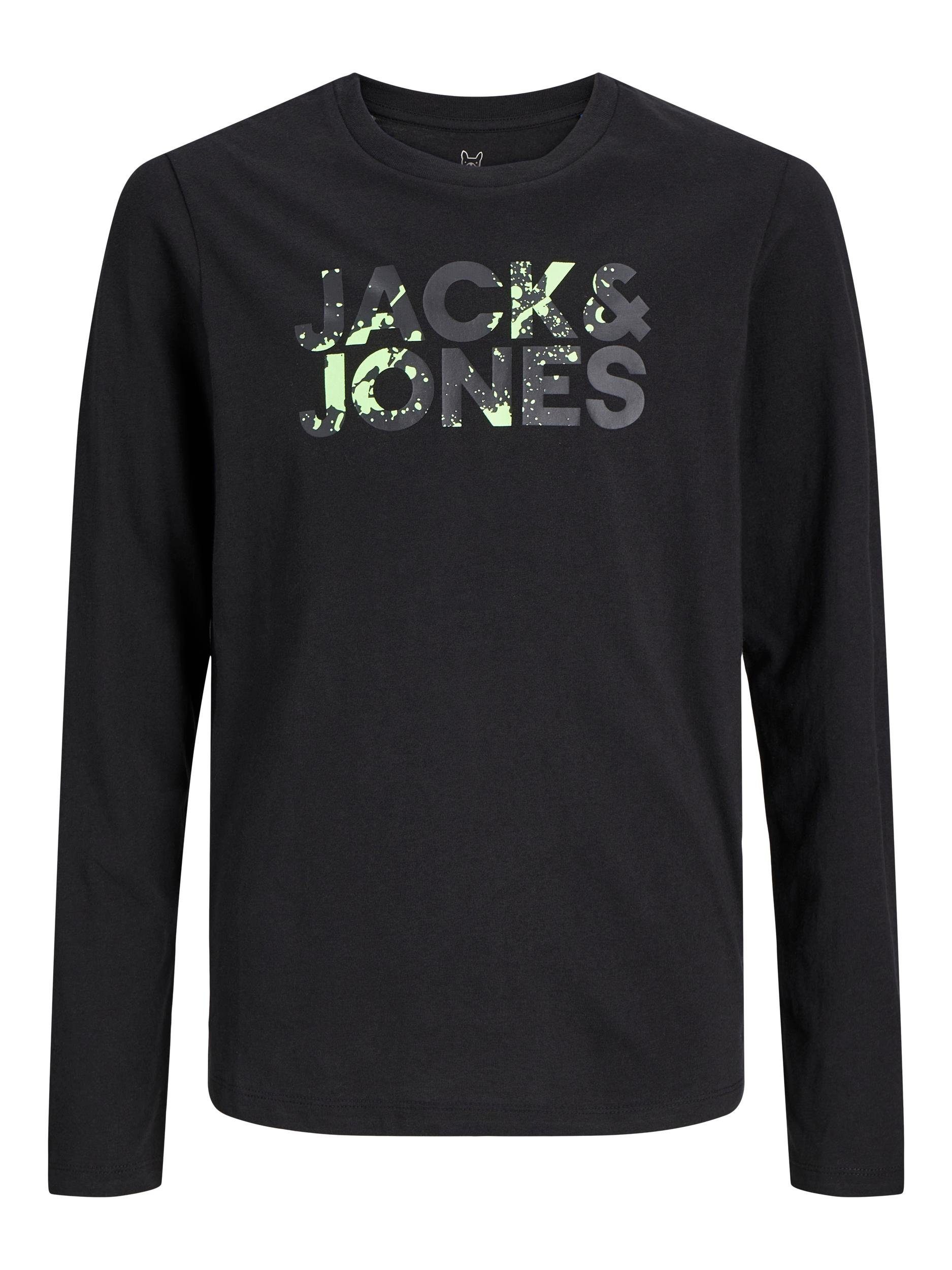 Jack & Jones Junior Langarmshirt JJCOMMERCIAL TEE LS CREW NECK SMU JNR black | Shirts